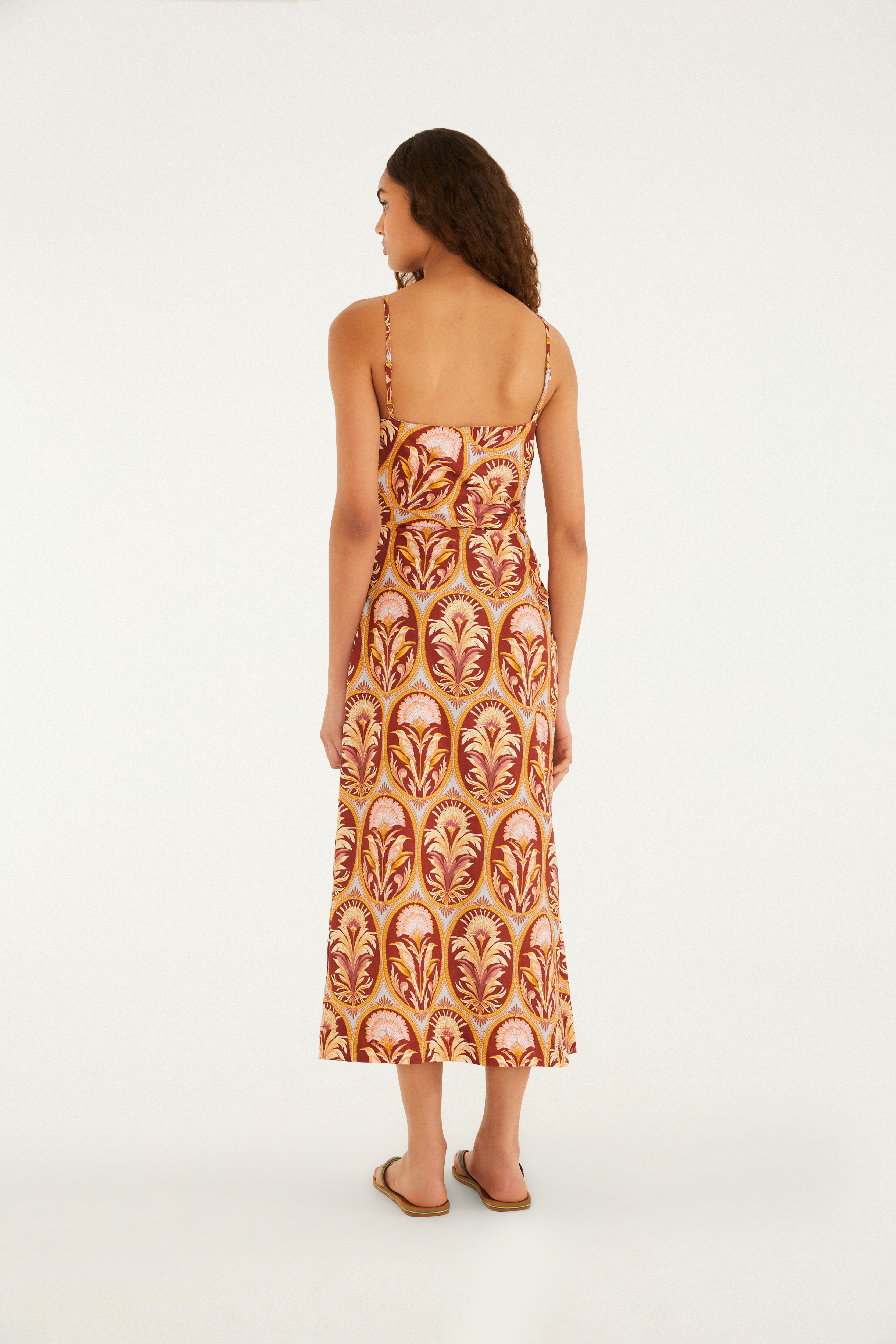Vestido Estampado Camafeu