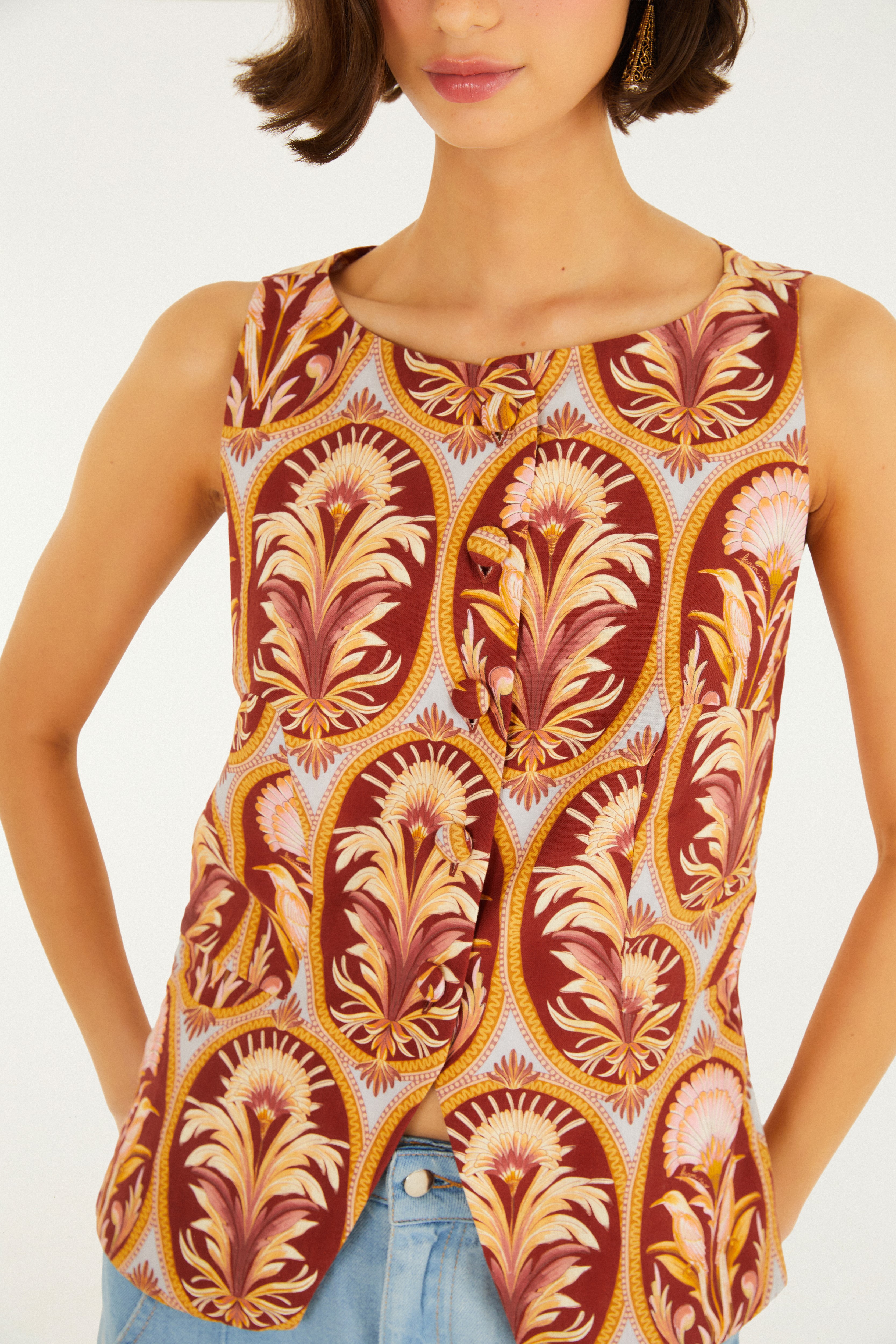 Blusa Estampada Camafeu