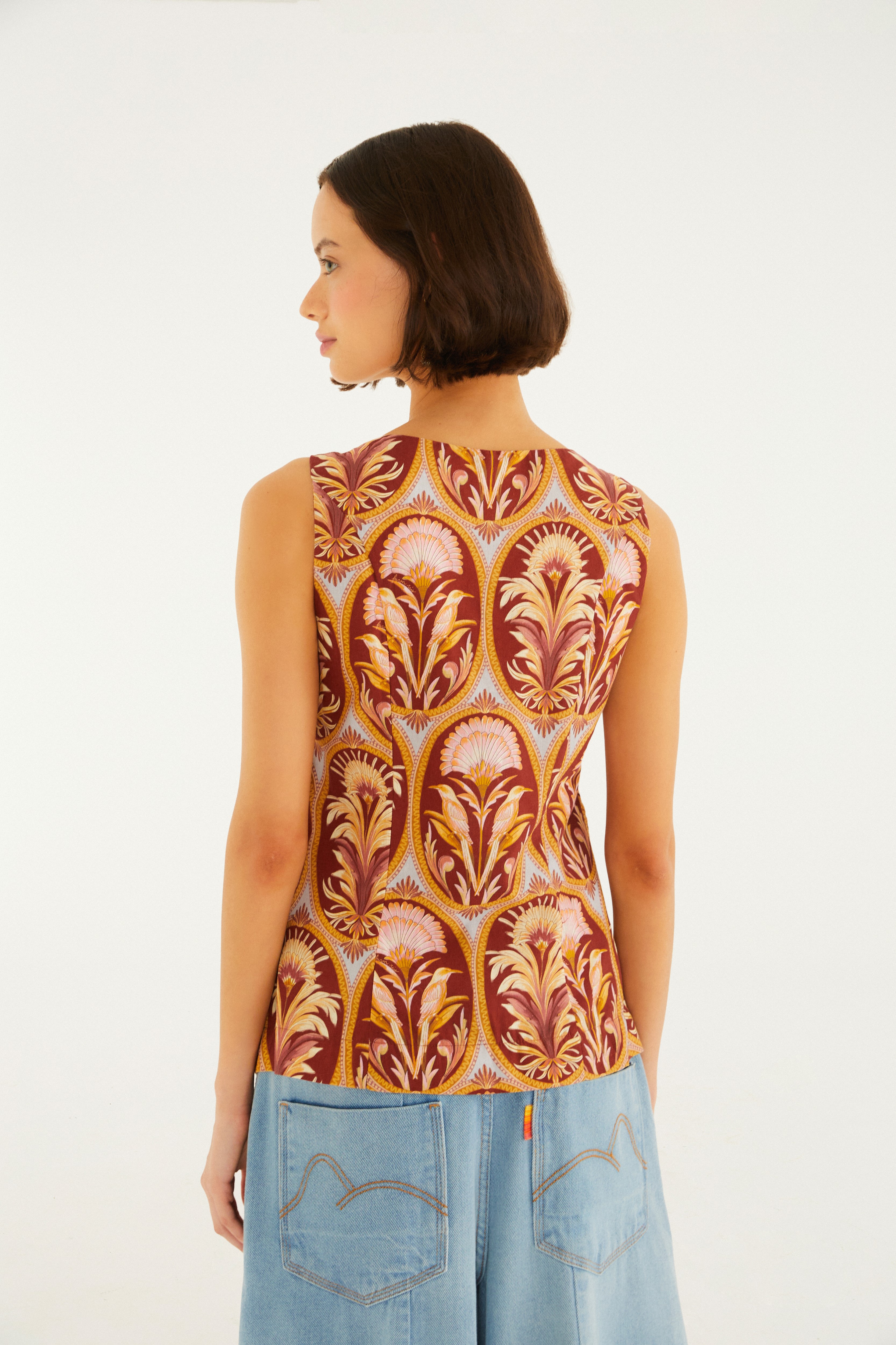 Blusa Estampada Camafeu
