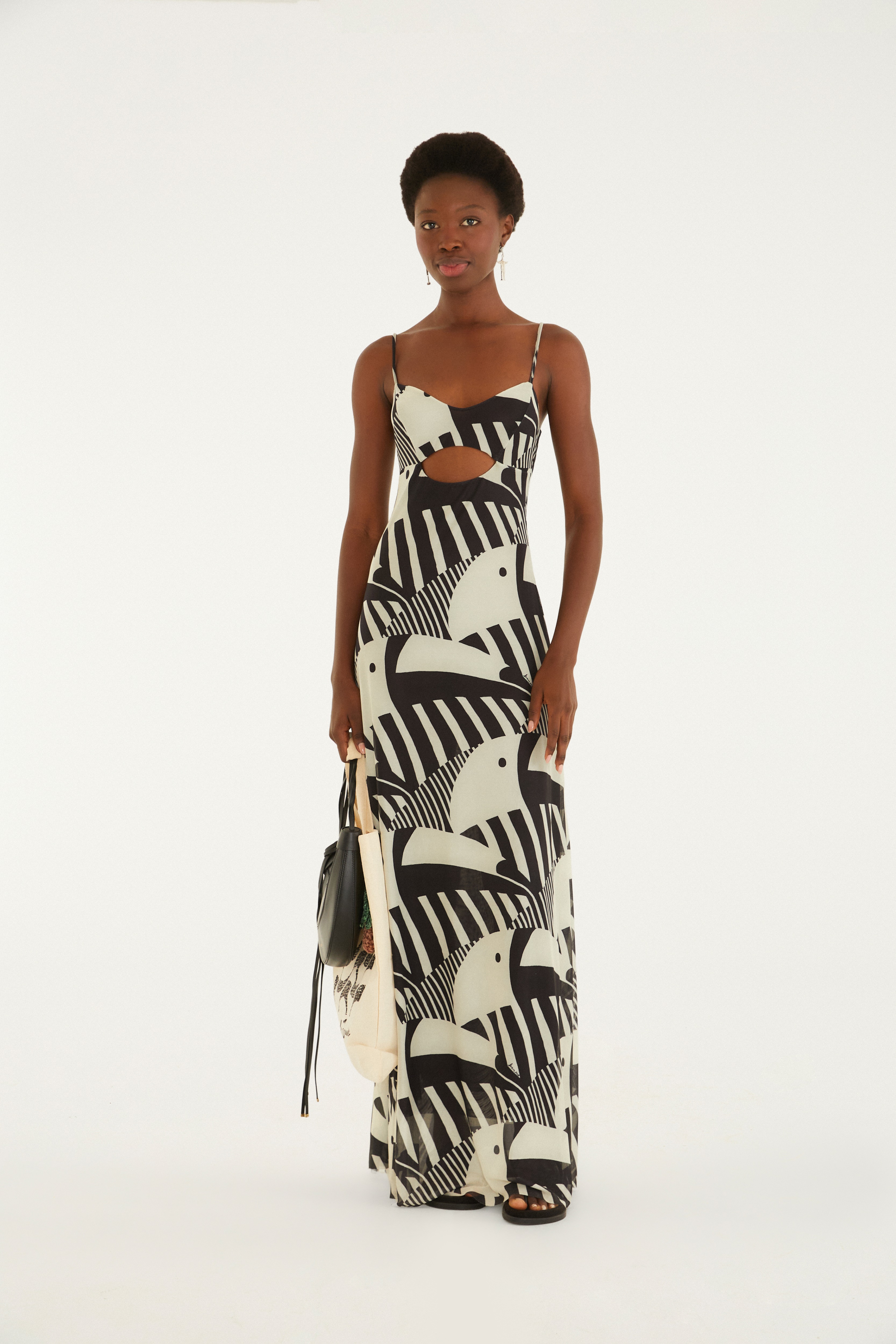Vestido Tule Cropped Estampado Tuca Legal
