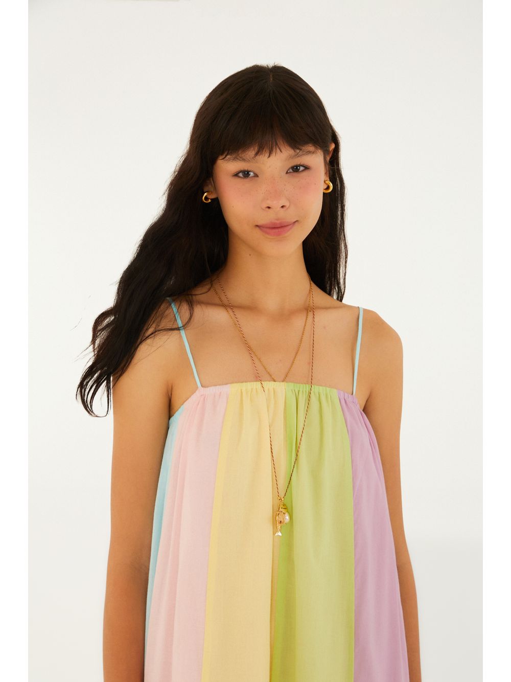 Farm — Vestido Longo Patch