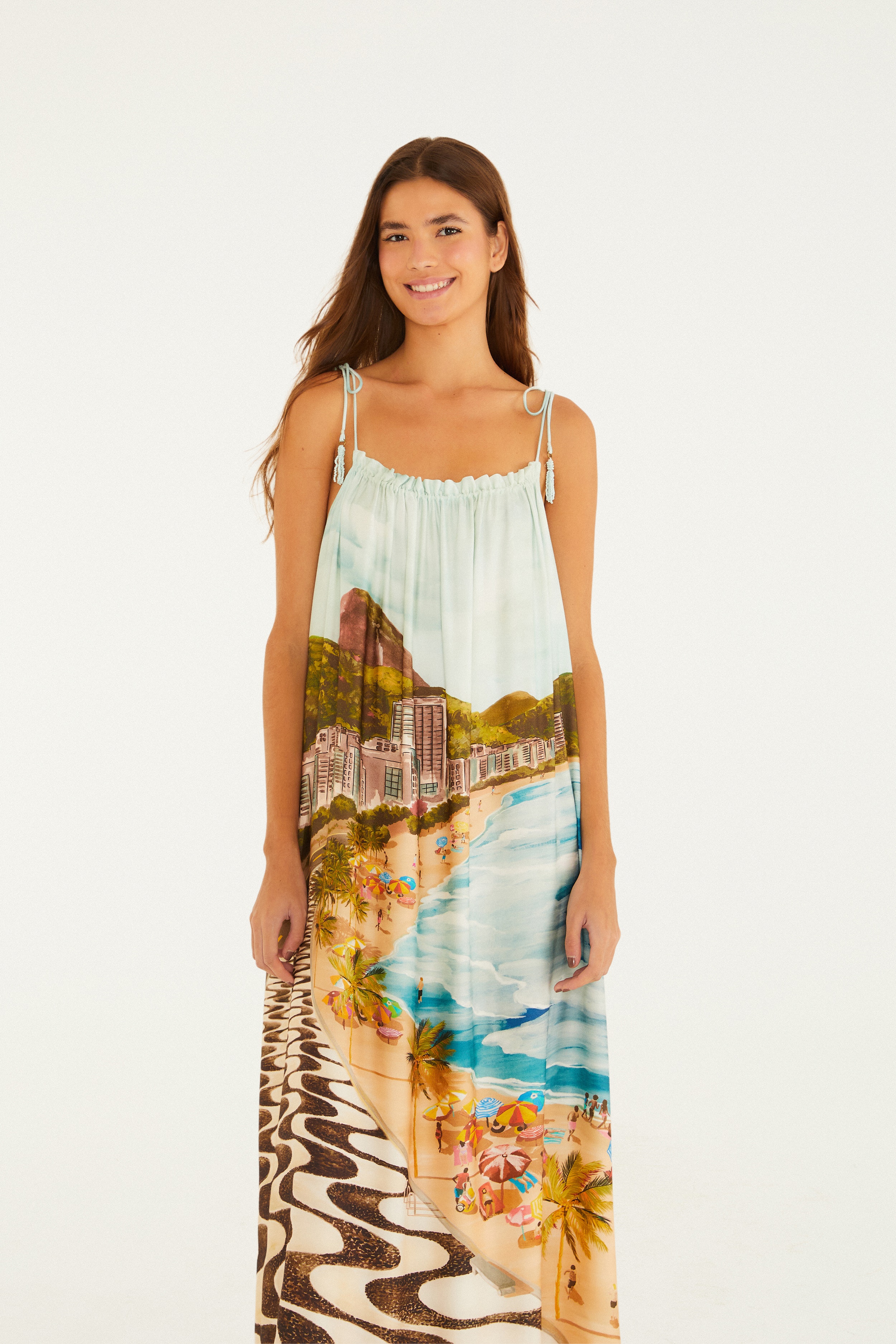 Vestido Longo Estampado Copacabana