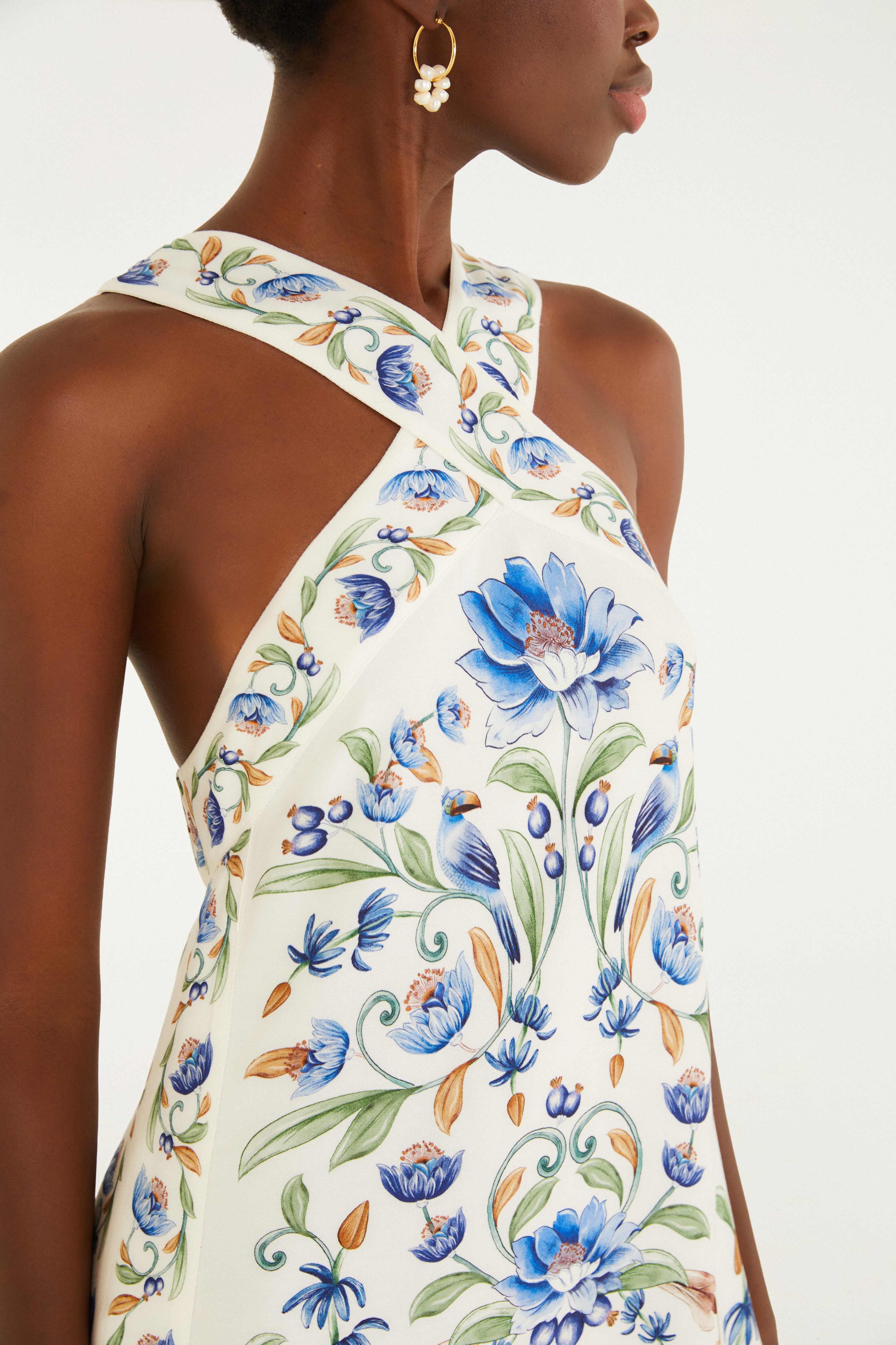 Vestido Midi Estampado Elsa