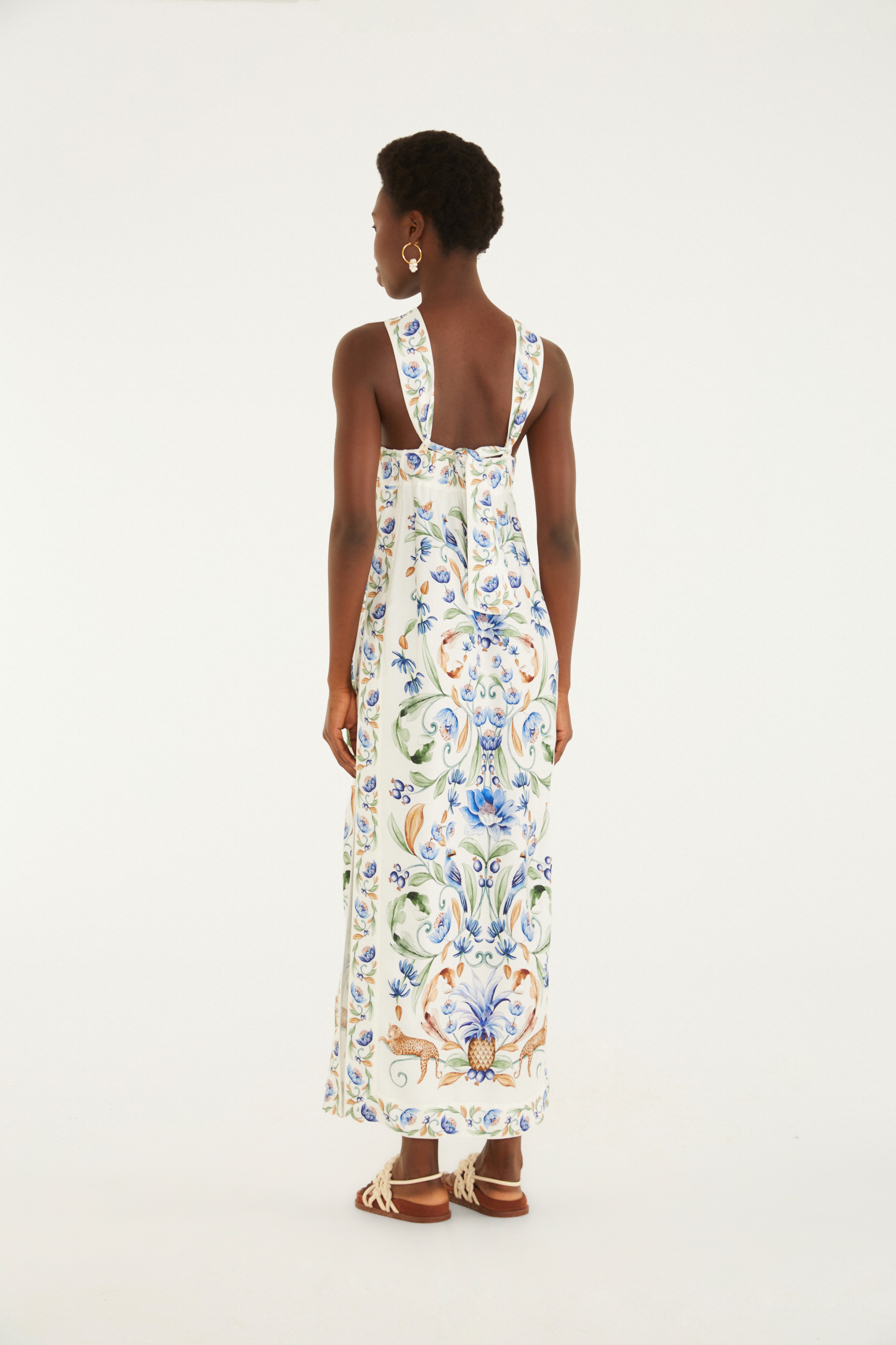 Vestido Midi Estampado Elsa