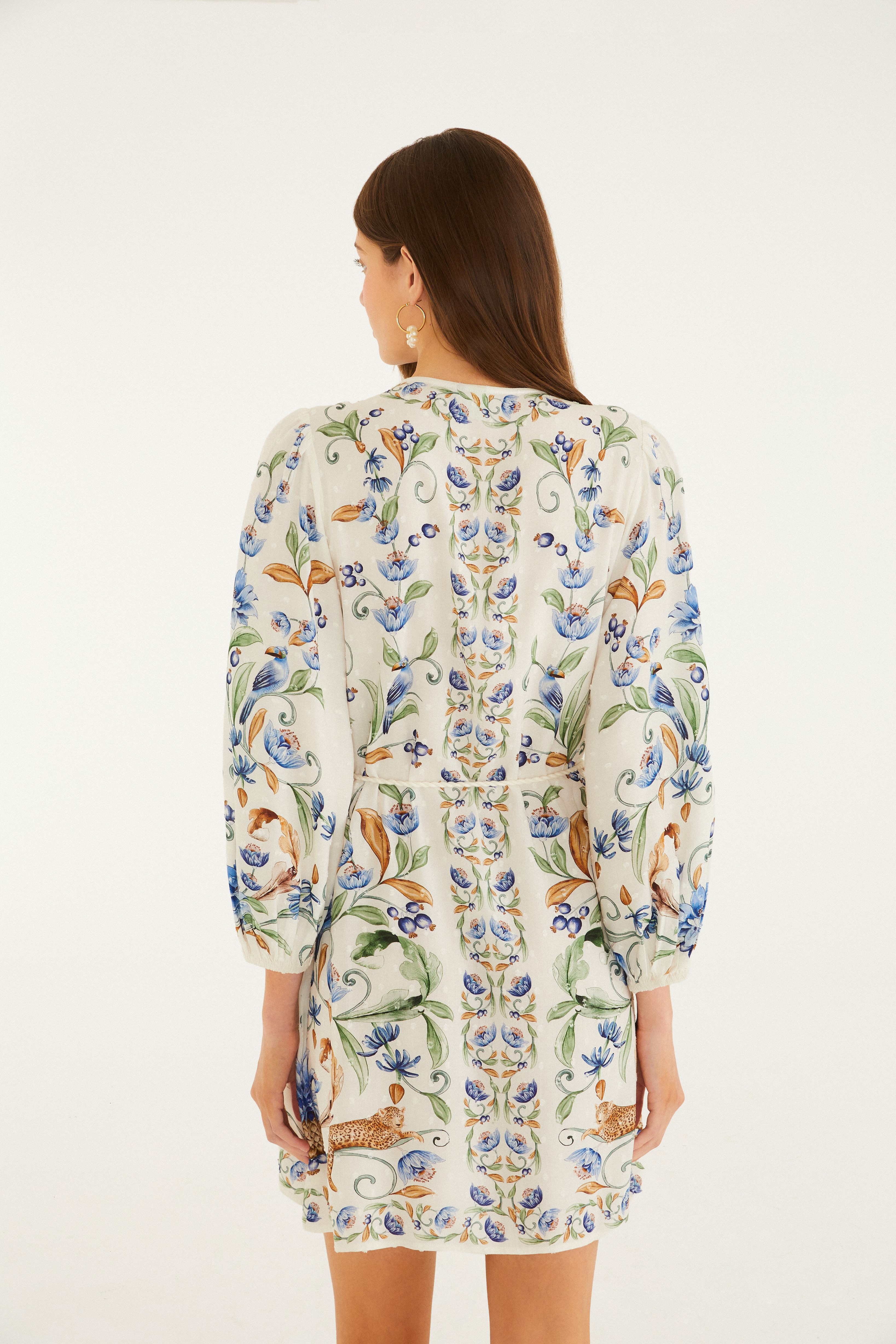 Vestido Curto Estampado Elsa