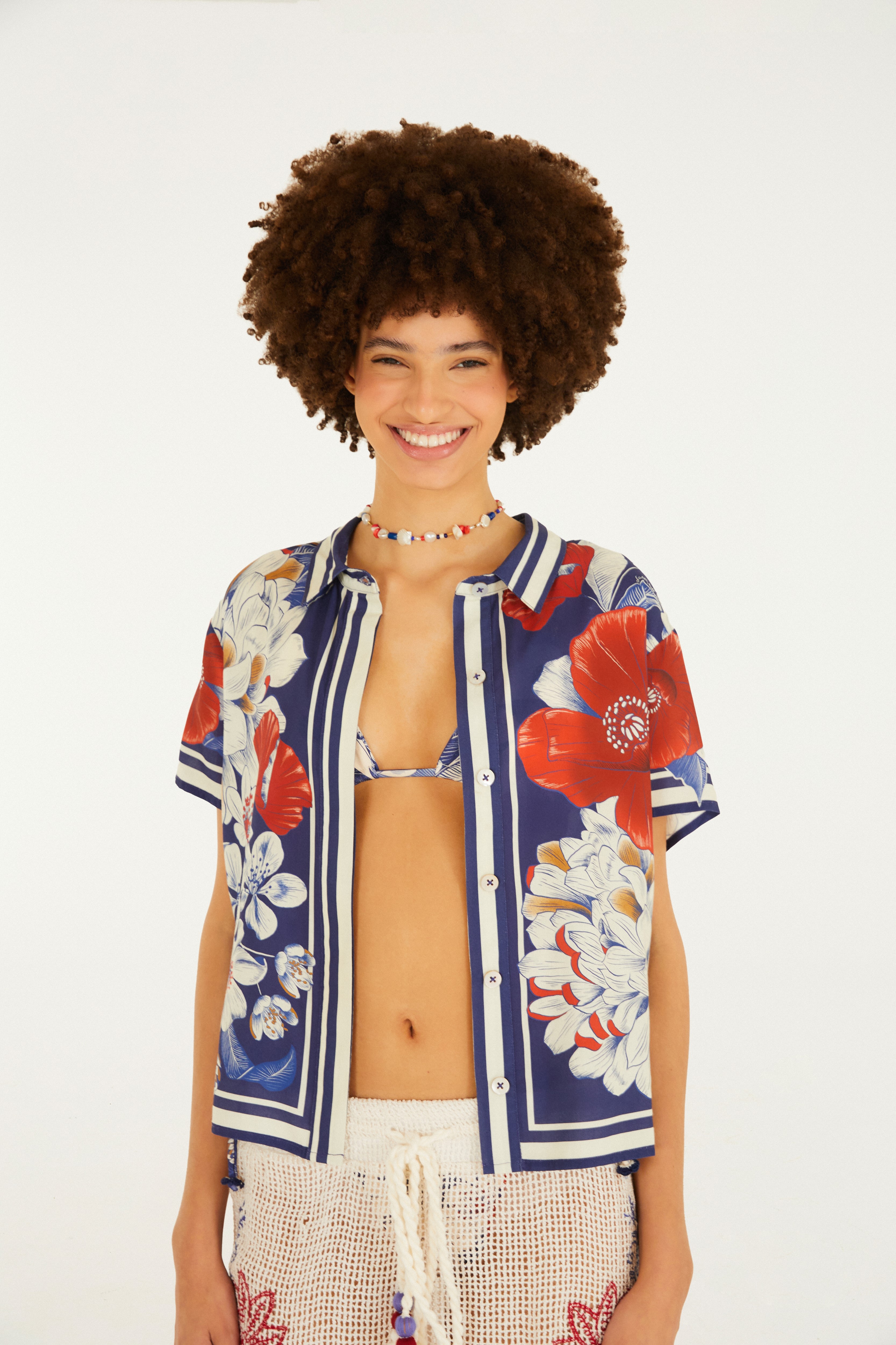Camisa Estampada Vera Lenço