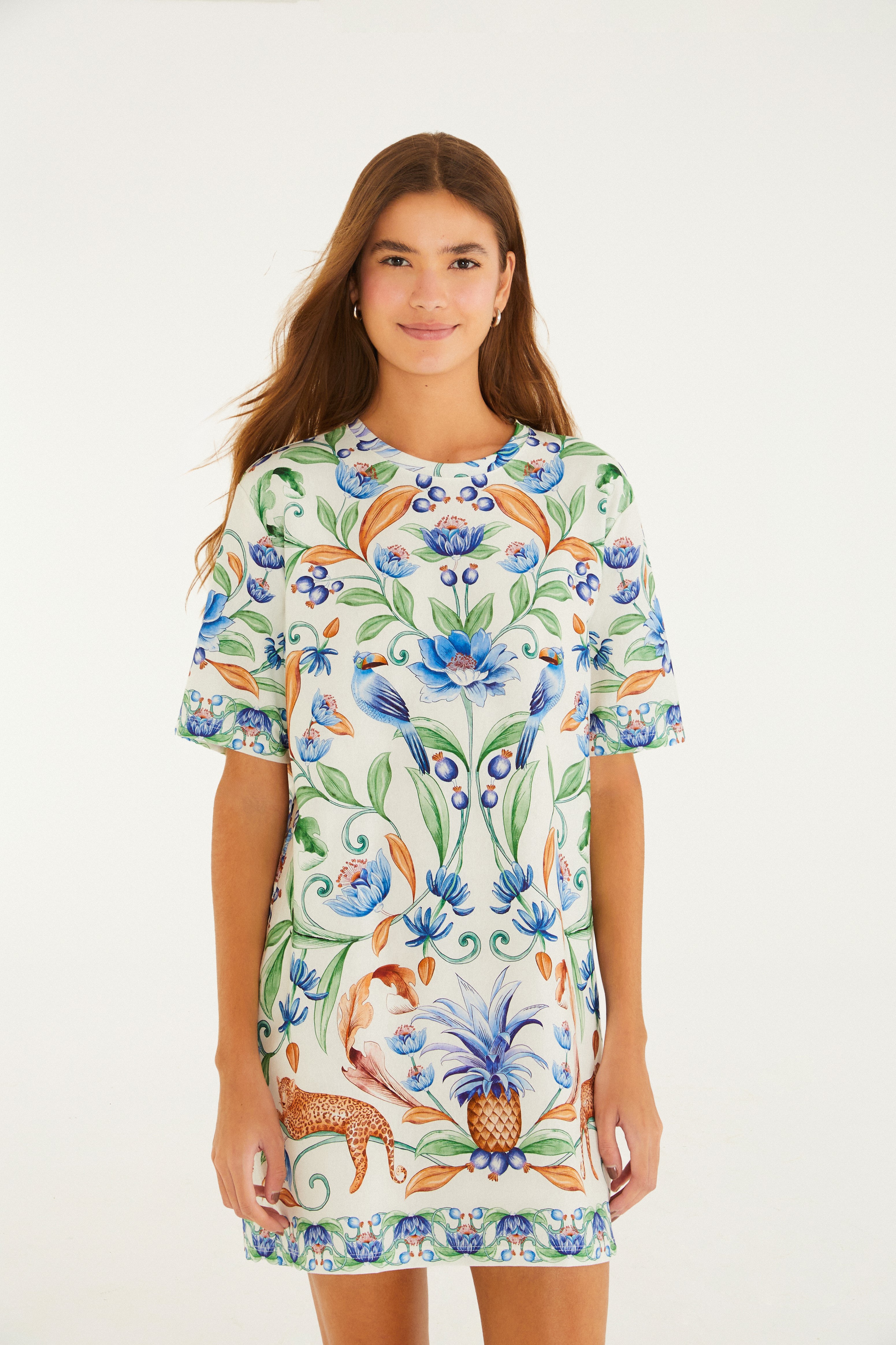 Vestido T-Shirt Básico Estampado Elsa