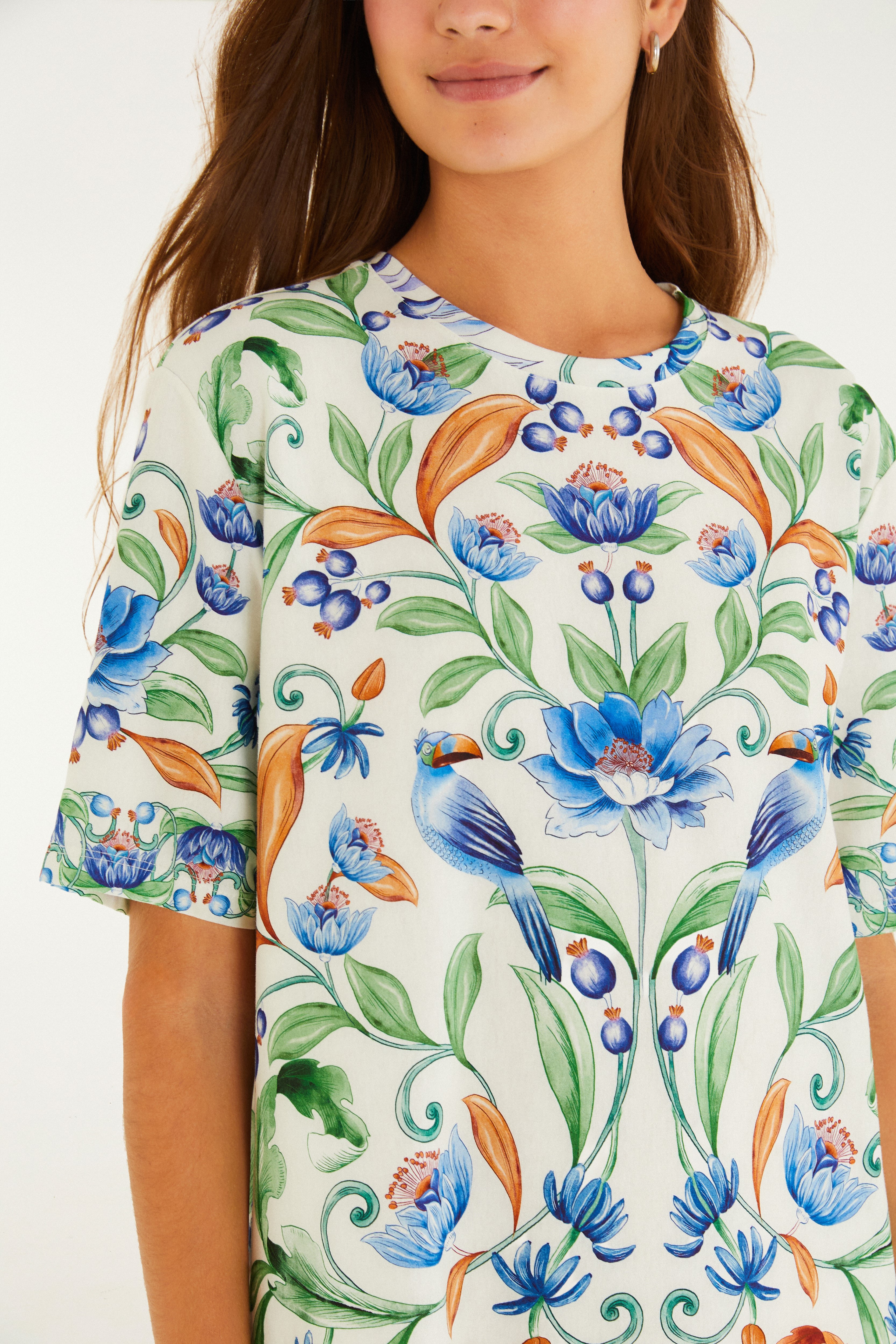 Vestido T-Shirt Básico Estampado Elsa