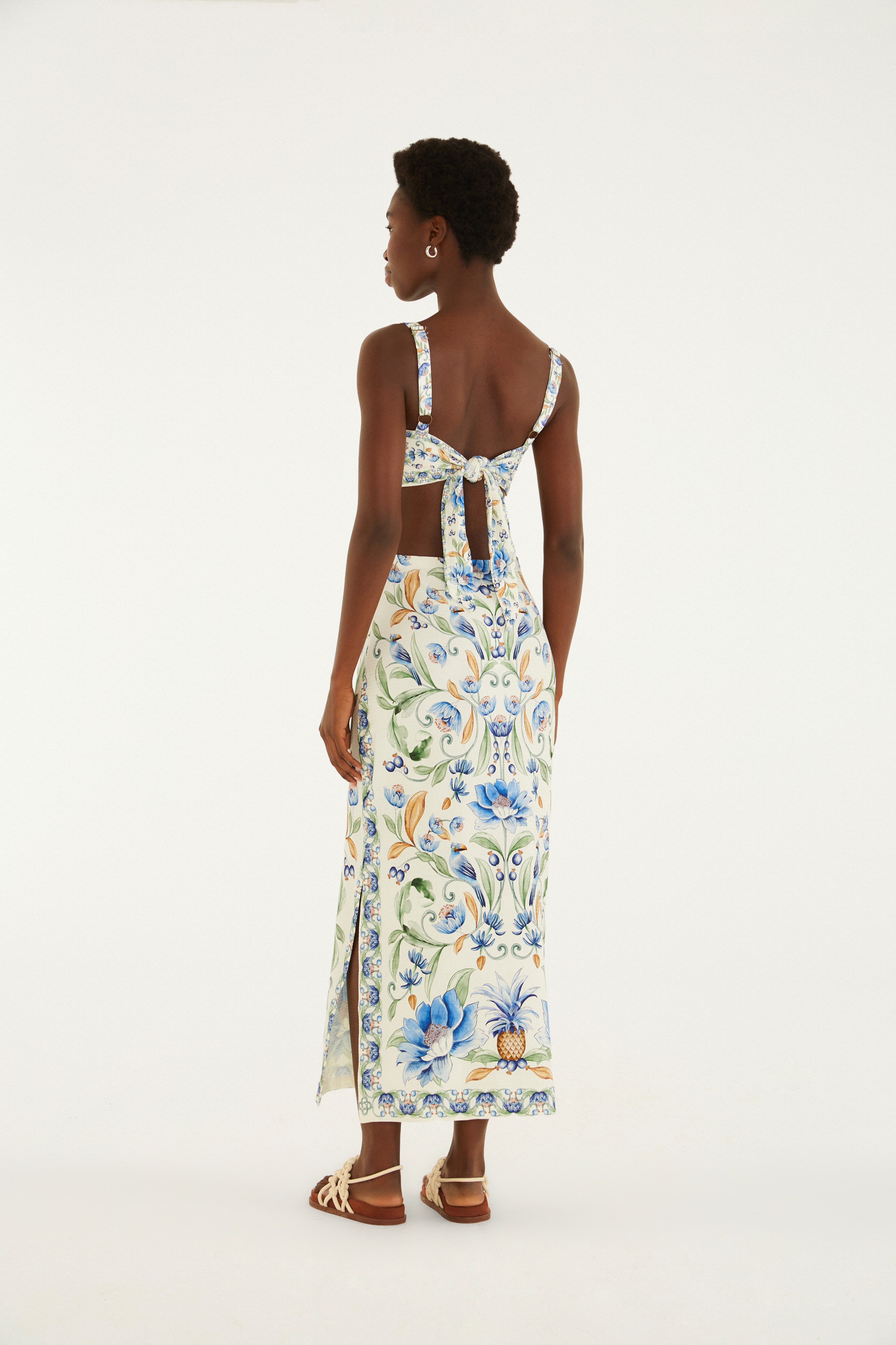 Vestido Midi Estampado Elsa