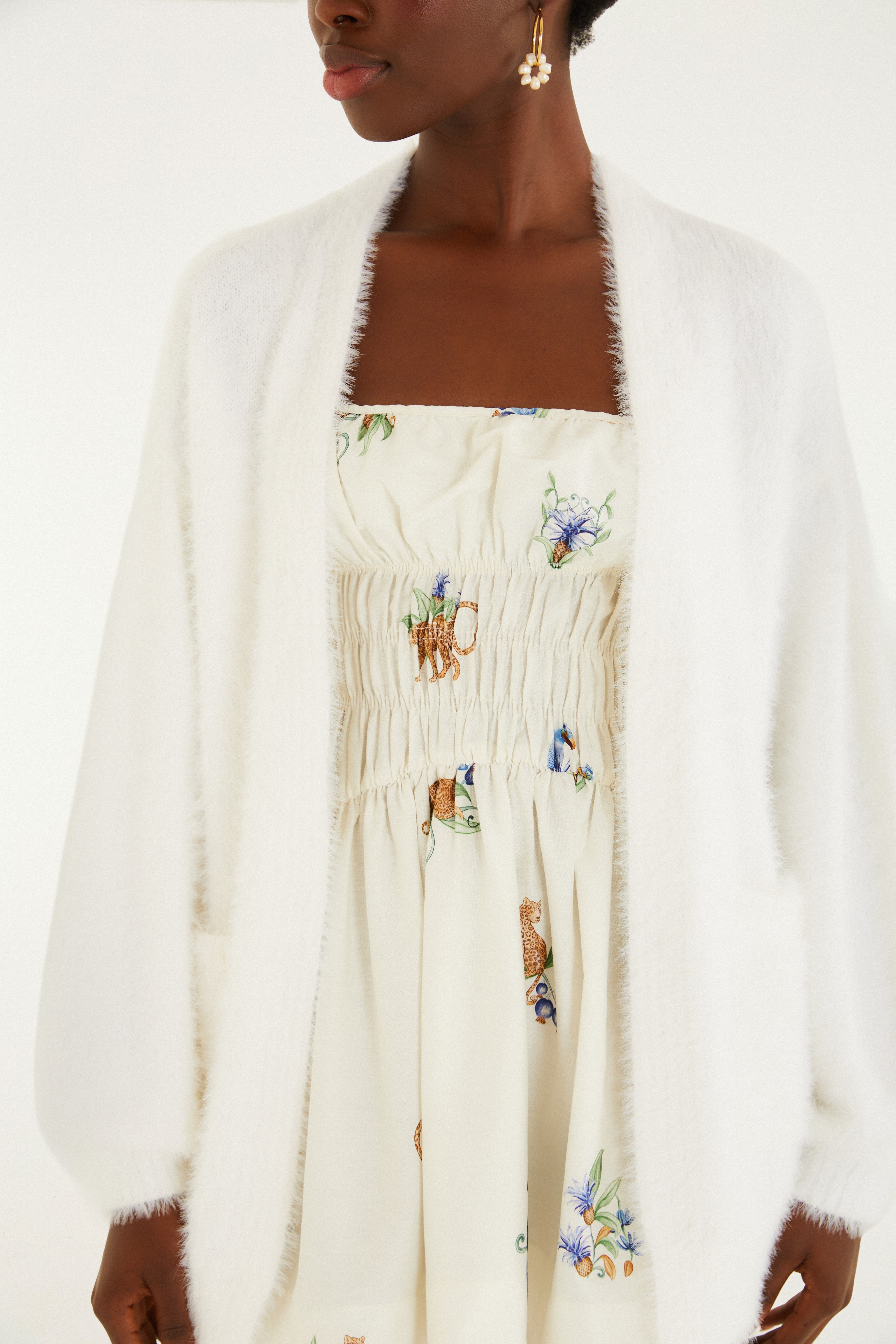 Cardigan Tricot Pelinho Com Bolso