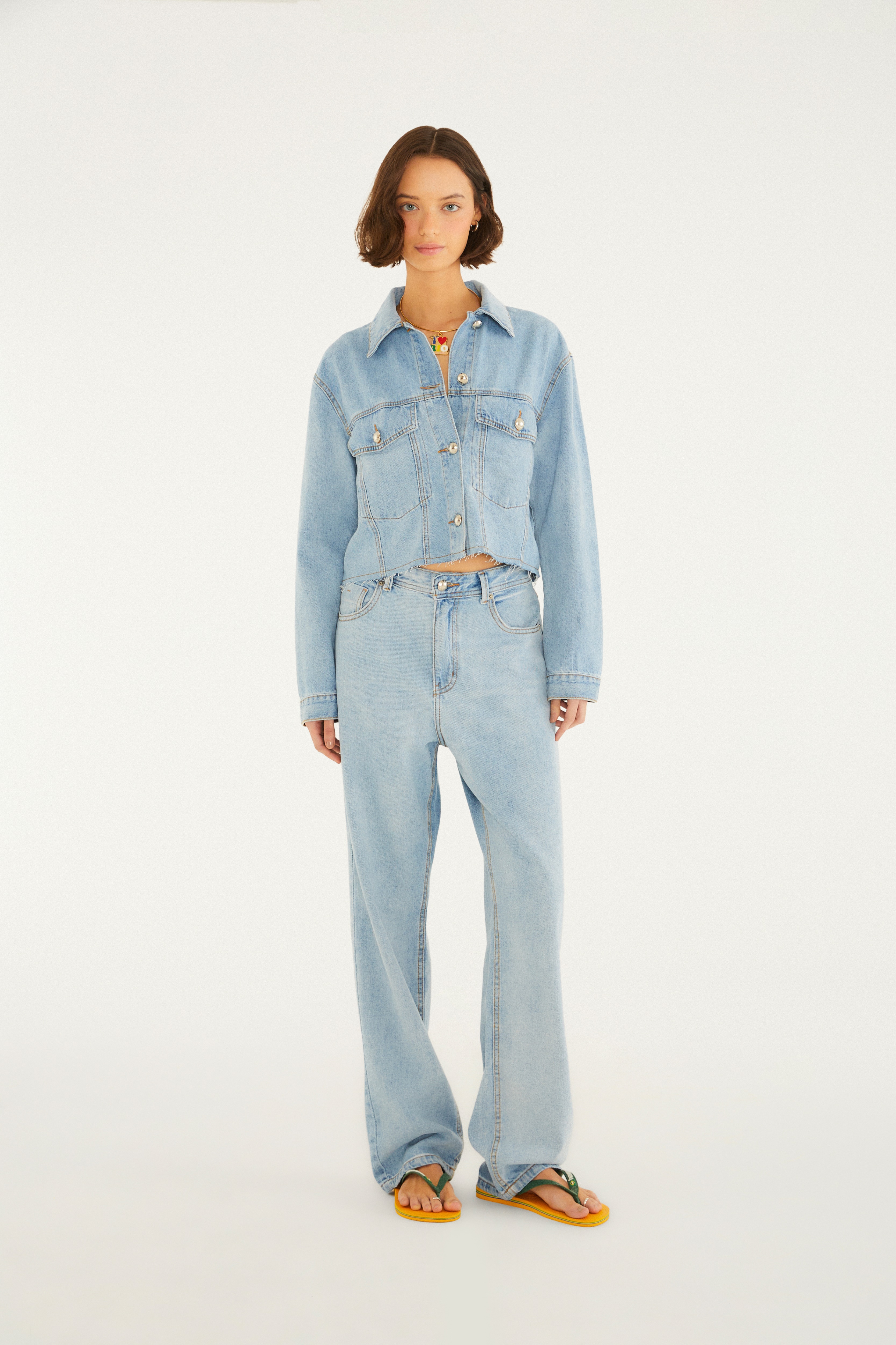 Jaqueta Jeans Cropped