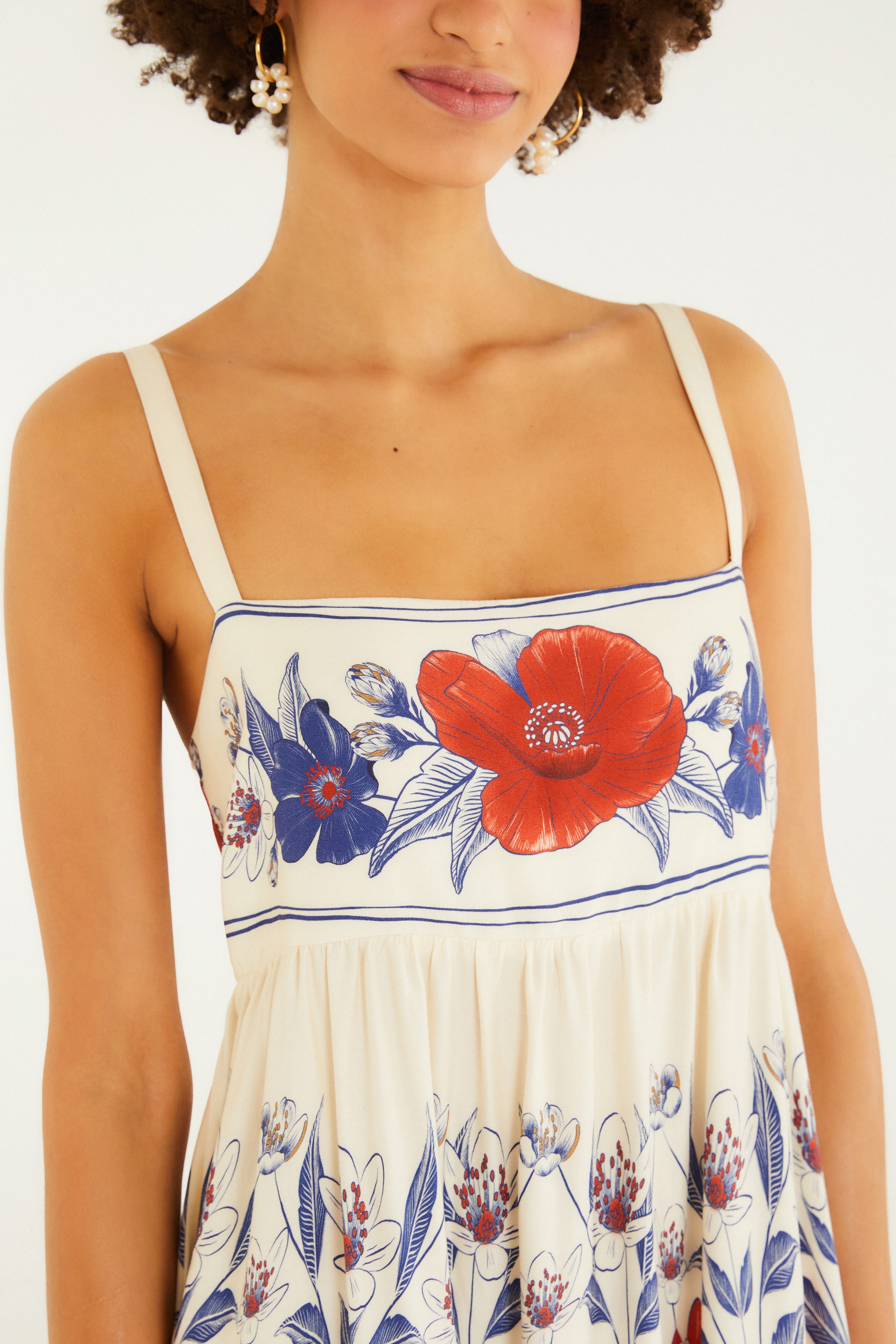 Vestido Longo Estampado Floral Lina