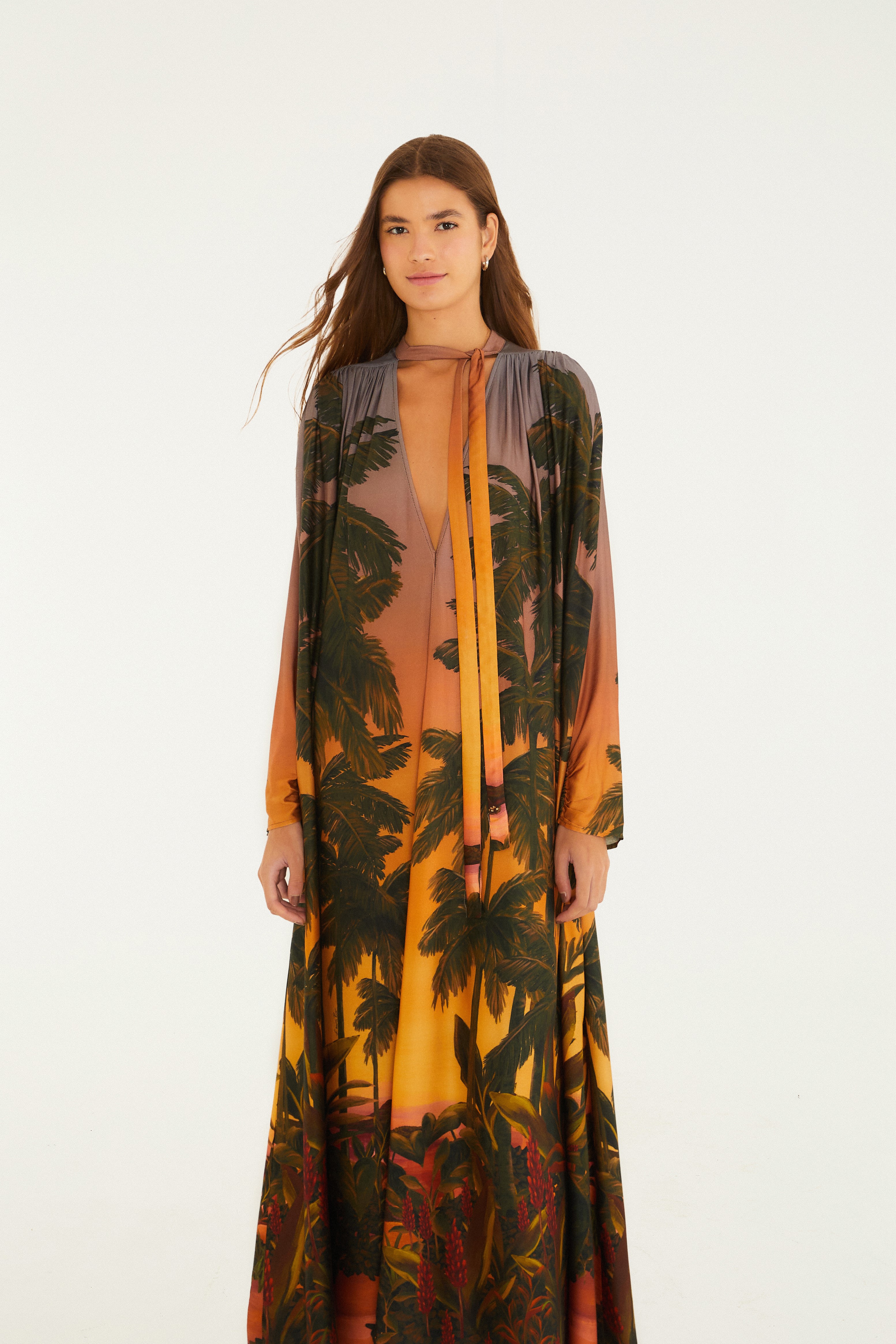 Vestido Longo Estampado Mirante