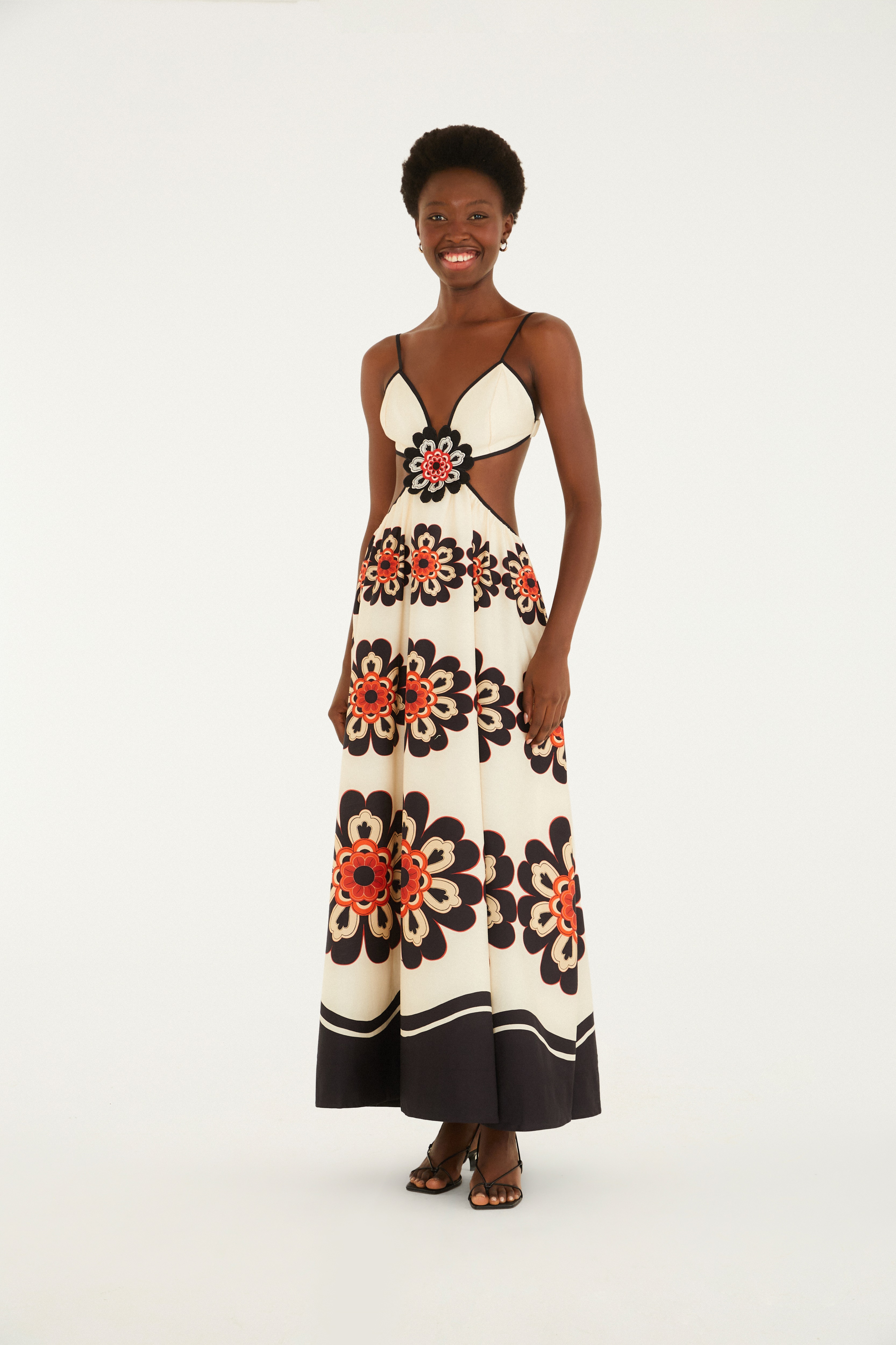 Vestido Estampado Flor Fiorella
