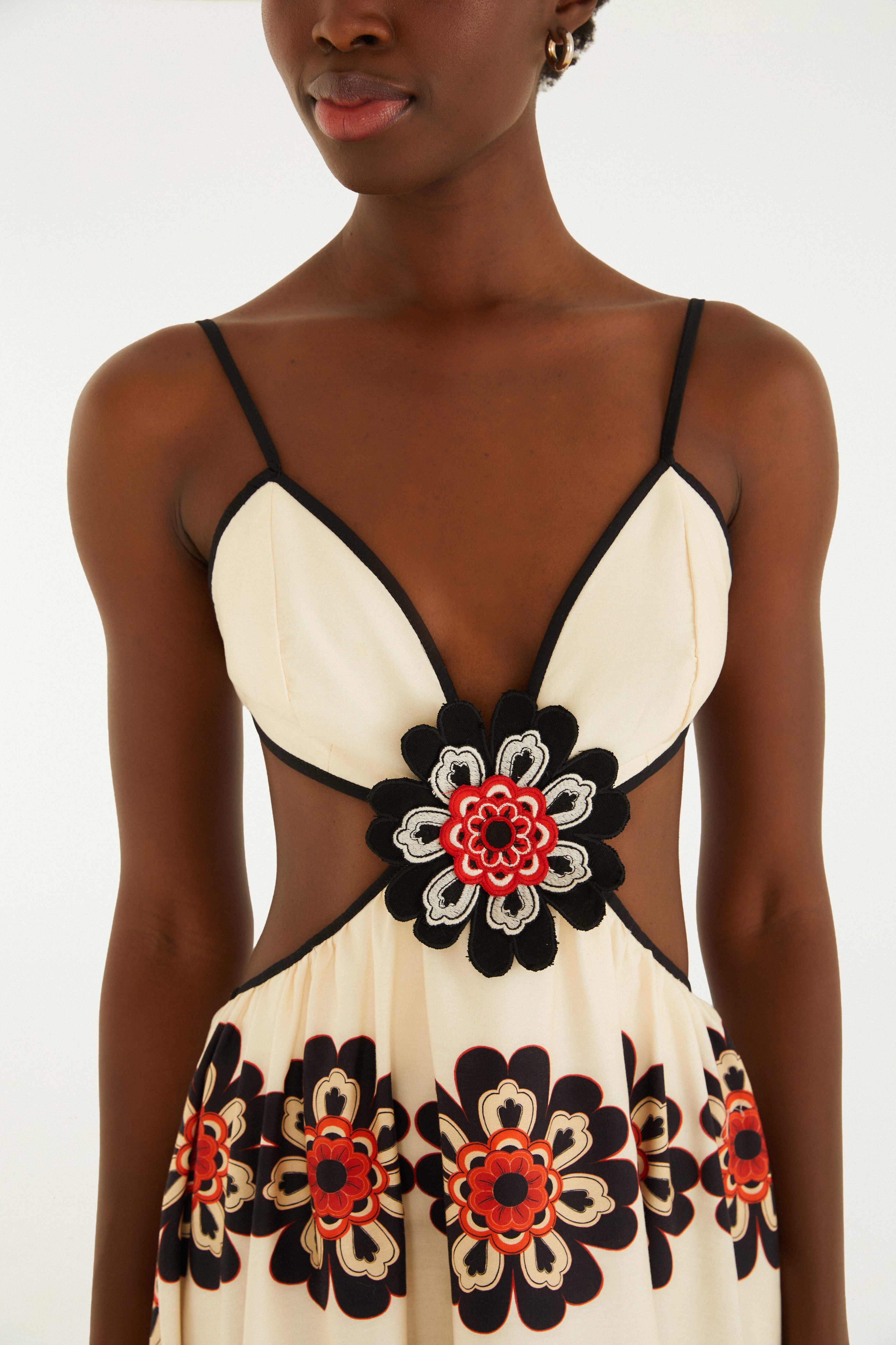 Vestido Estampado Flor Fiorella