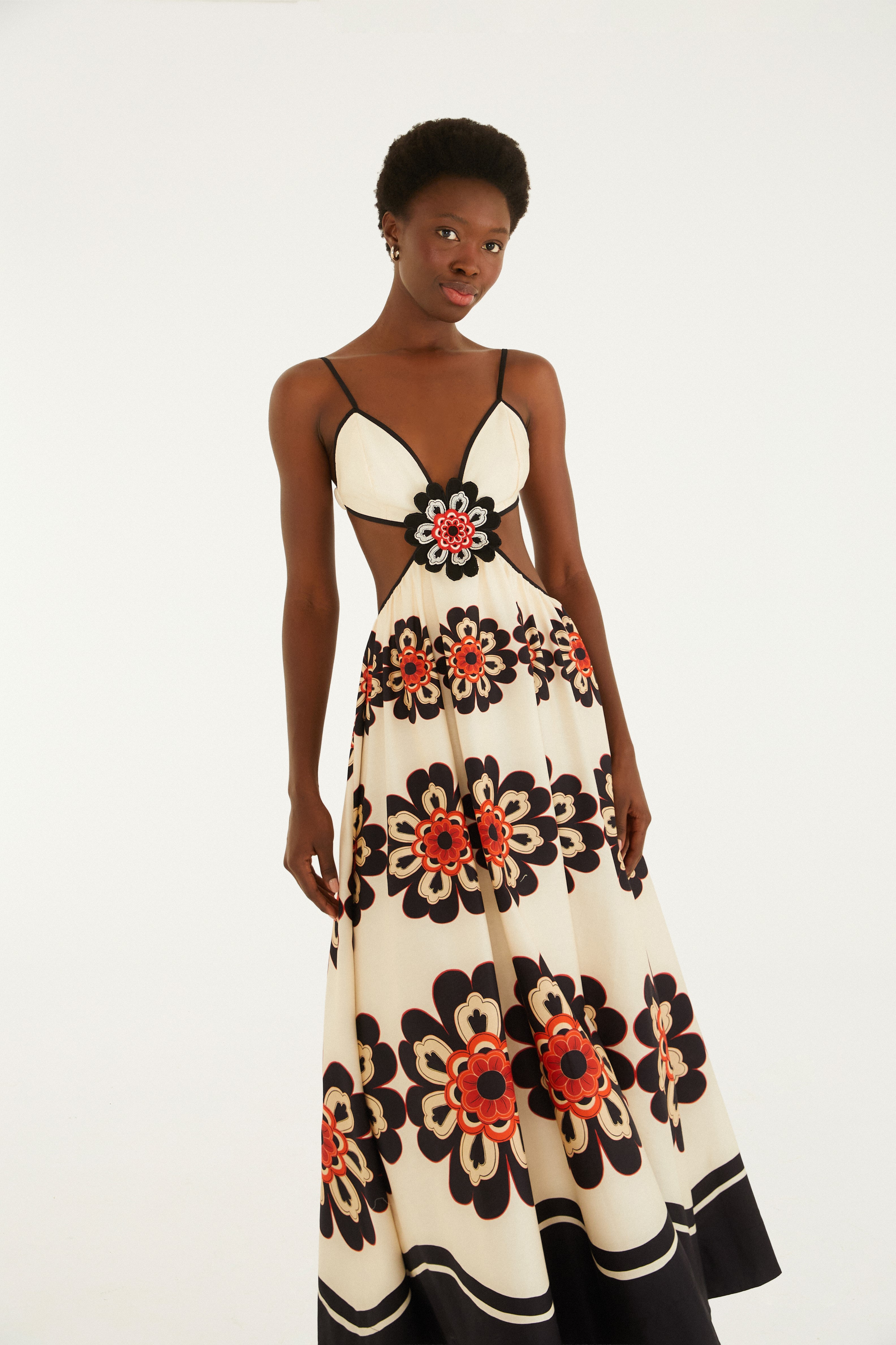 Vestido Estampado Flor Fiorella