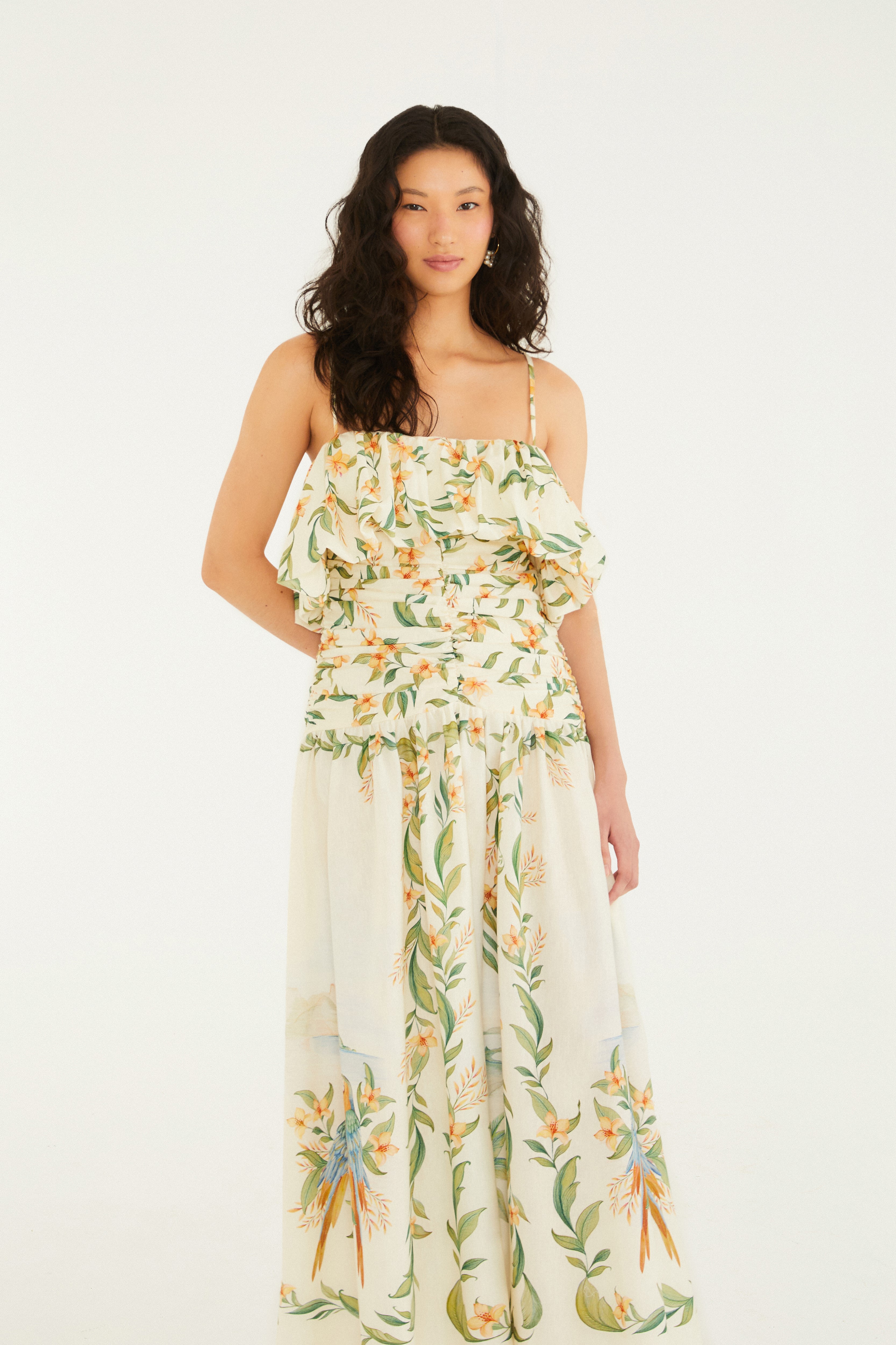 Vestido Longo Estampado Respiro De Rio