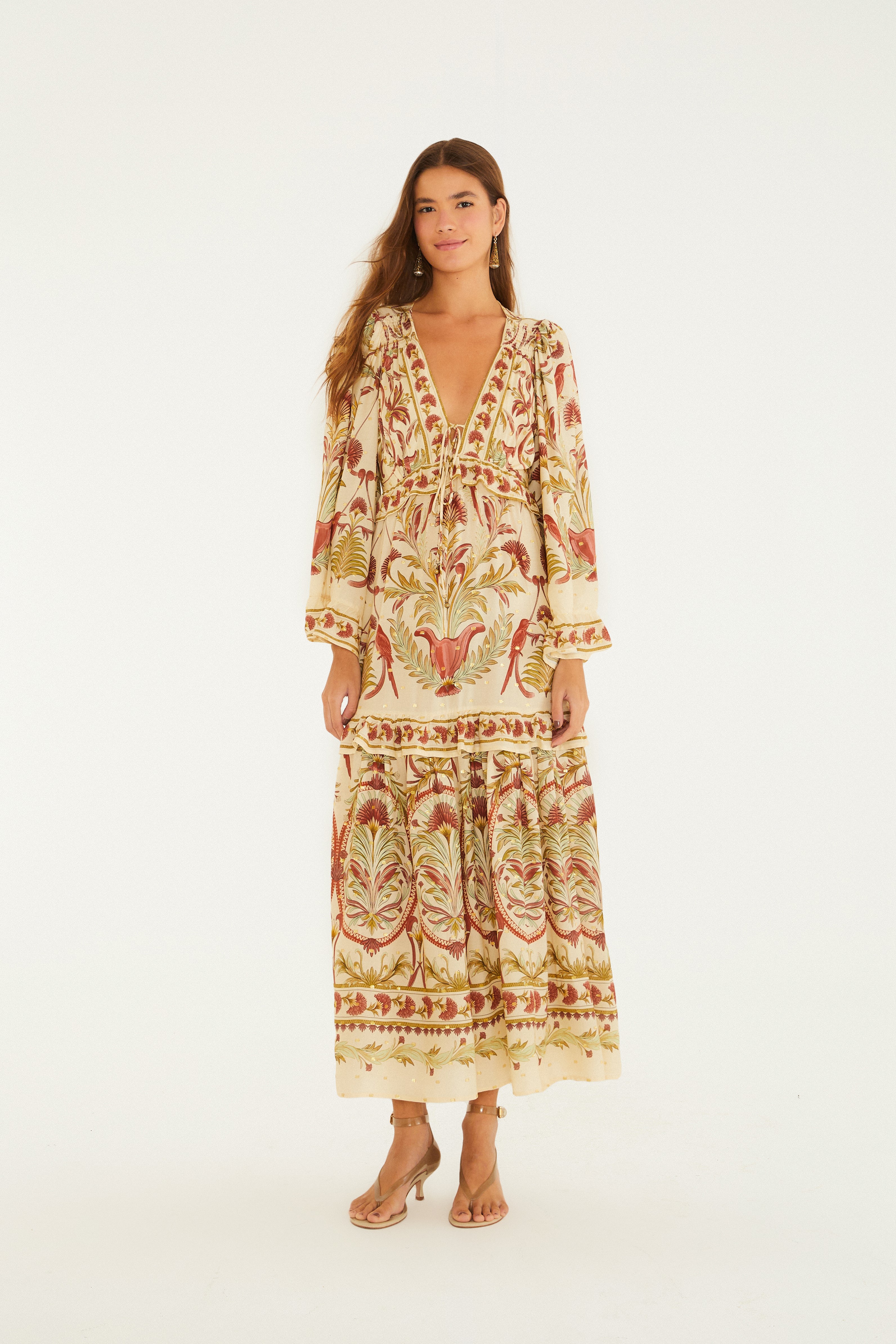 Vestido Estampado Jardim Louise