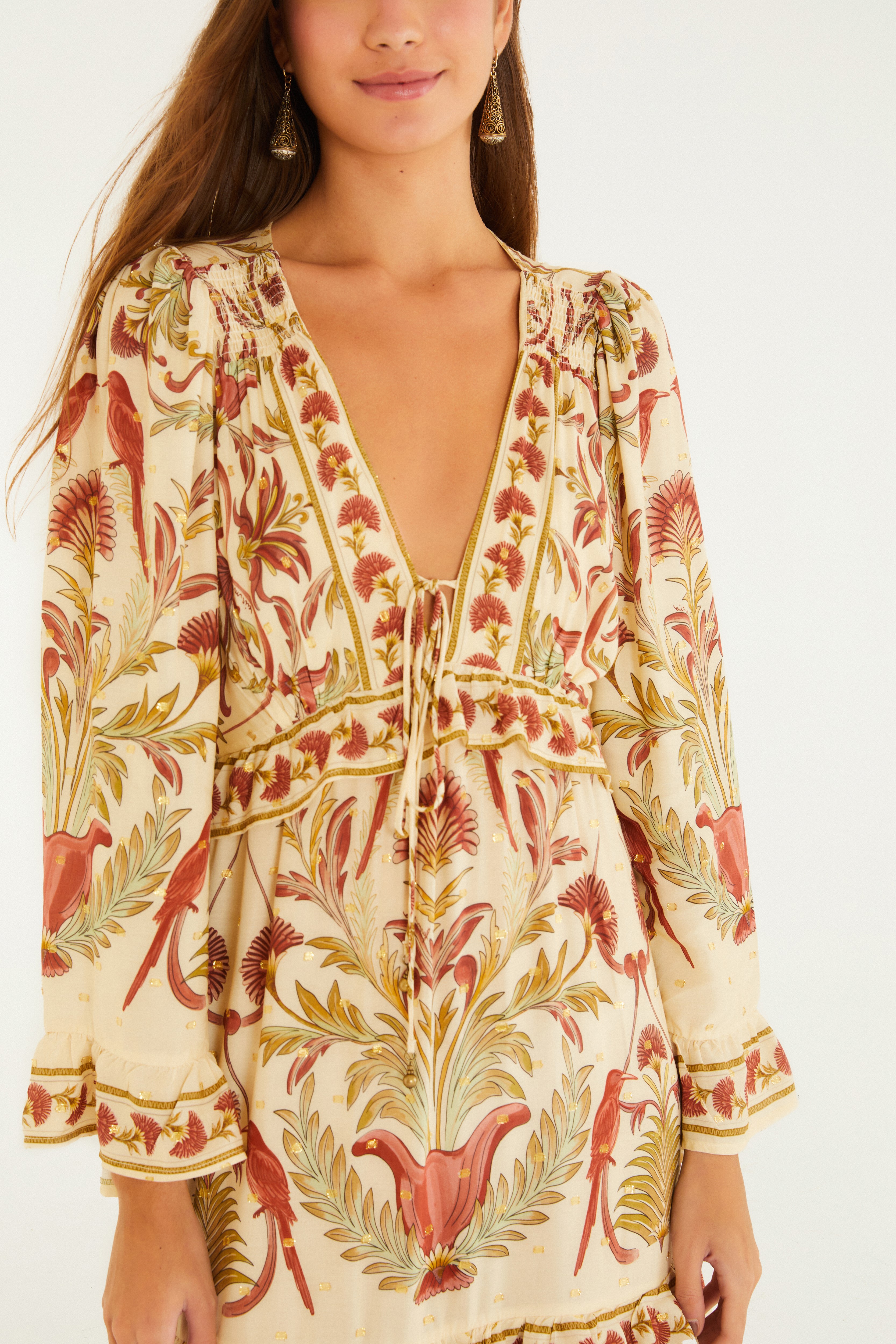 Vestido Estampado Jardim Louise