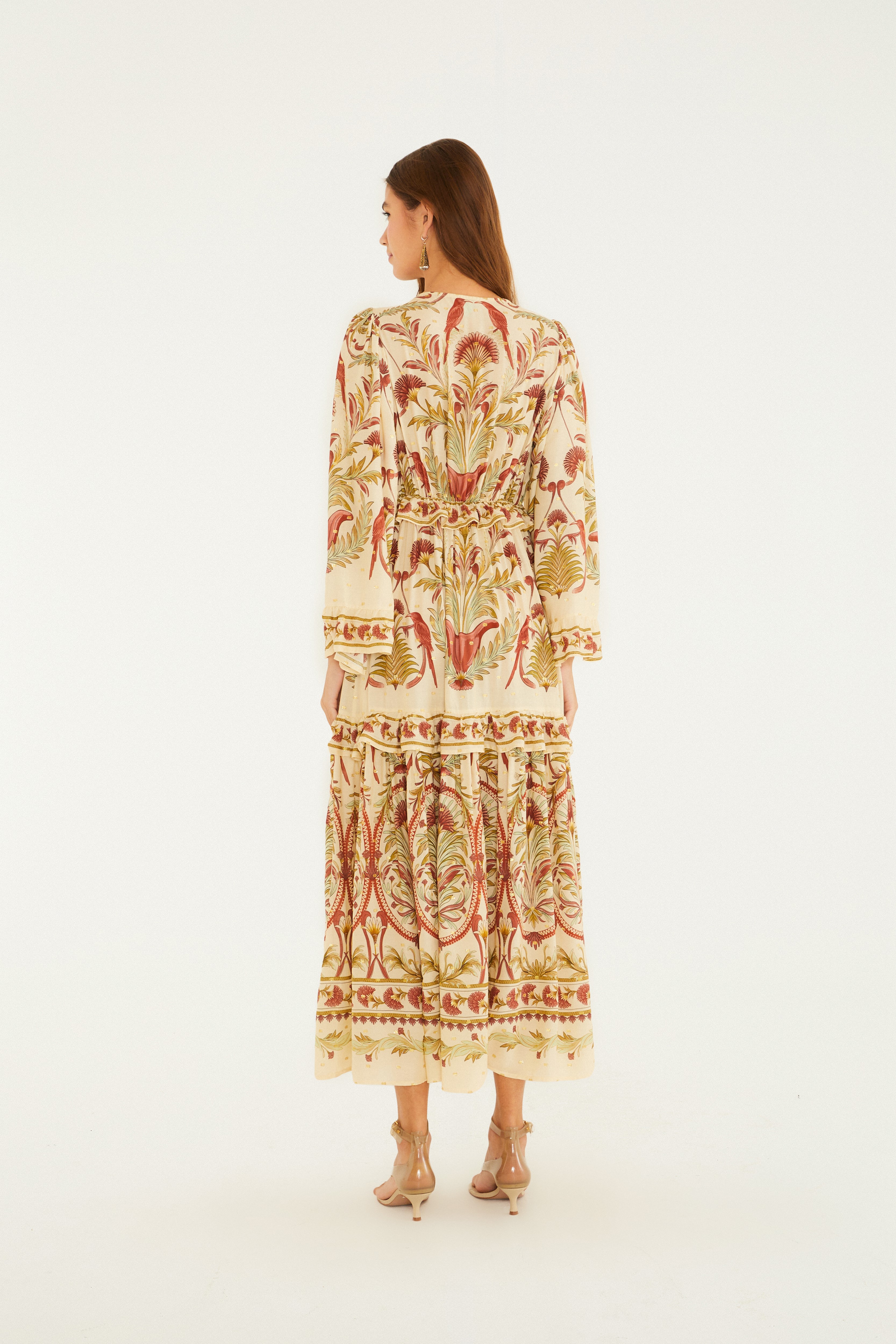 Vestido Estampado Jardim Louise