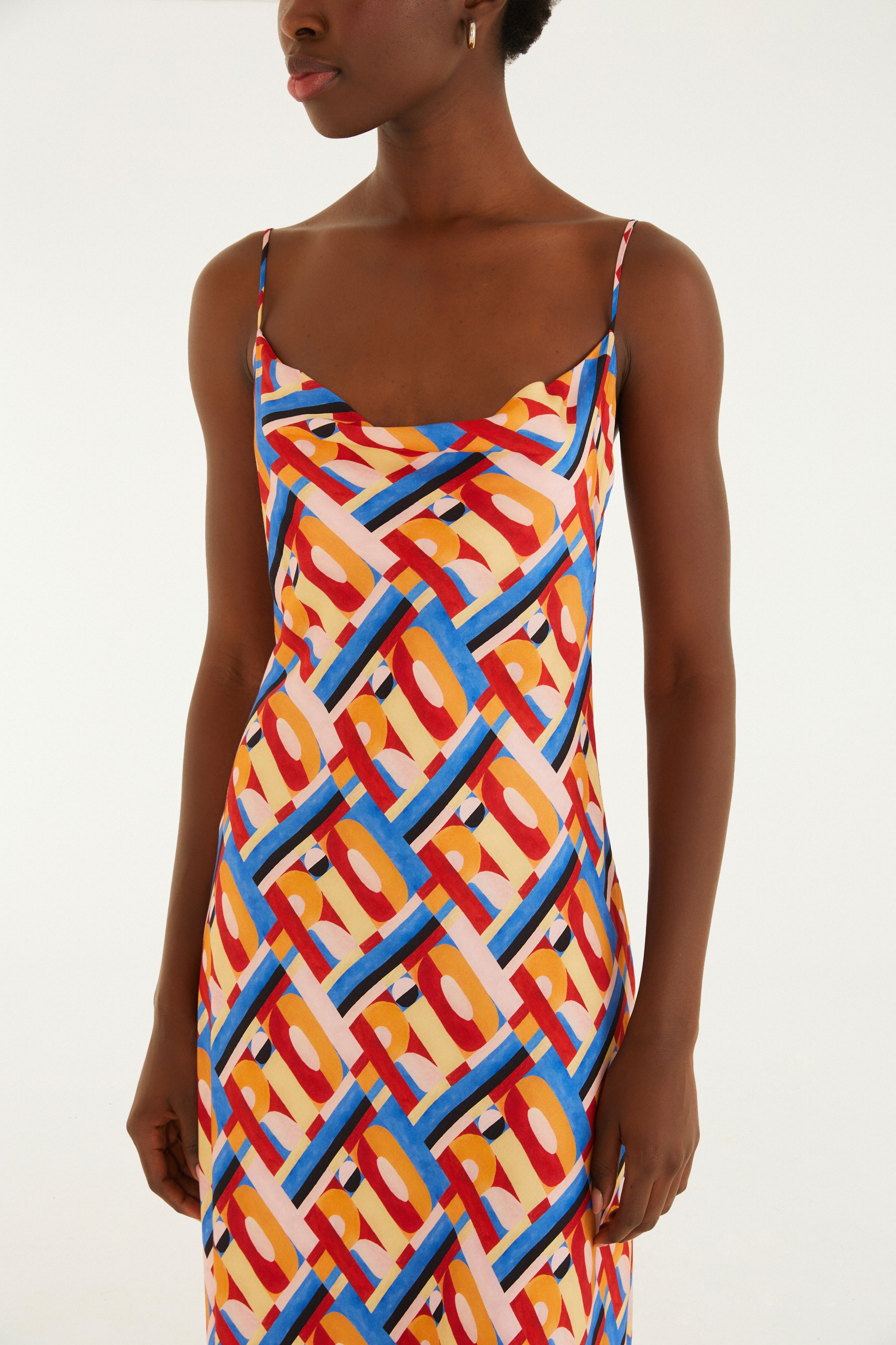 Vestido Cropped Estampado Rio Gráfico
