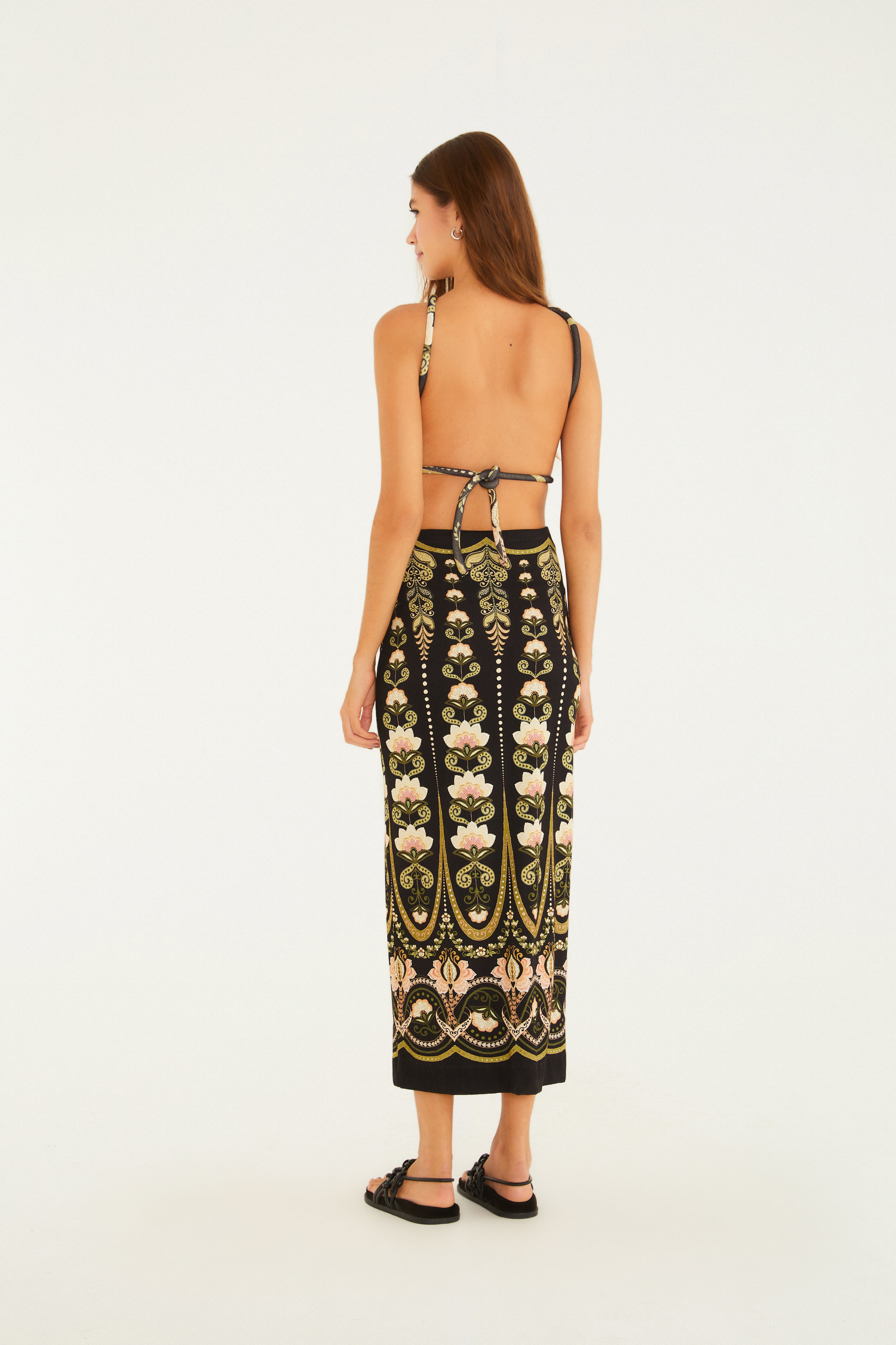Vestido Midi Estampado Nikita