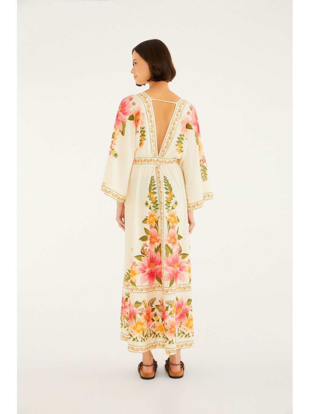 Farm — Vestido Cropped Estampado Carolina