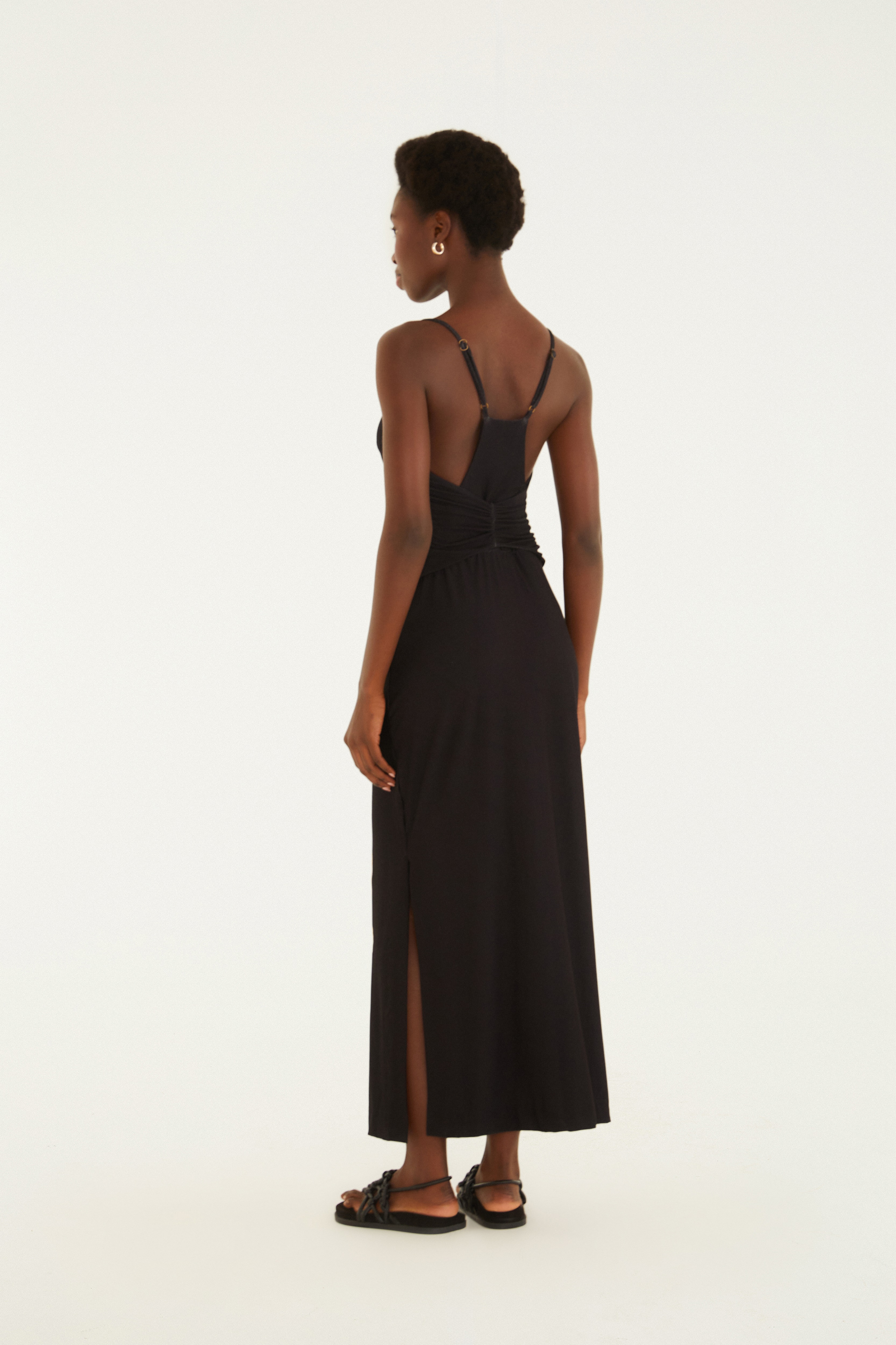 Vestido Midi Estampado Papoula