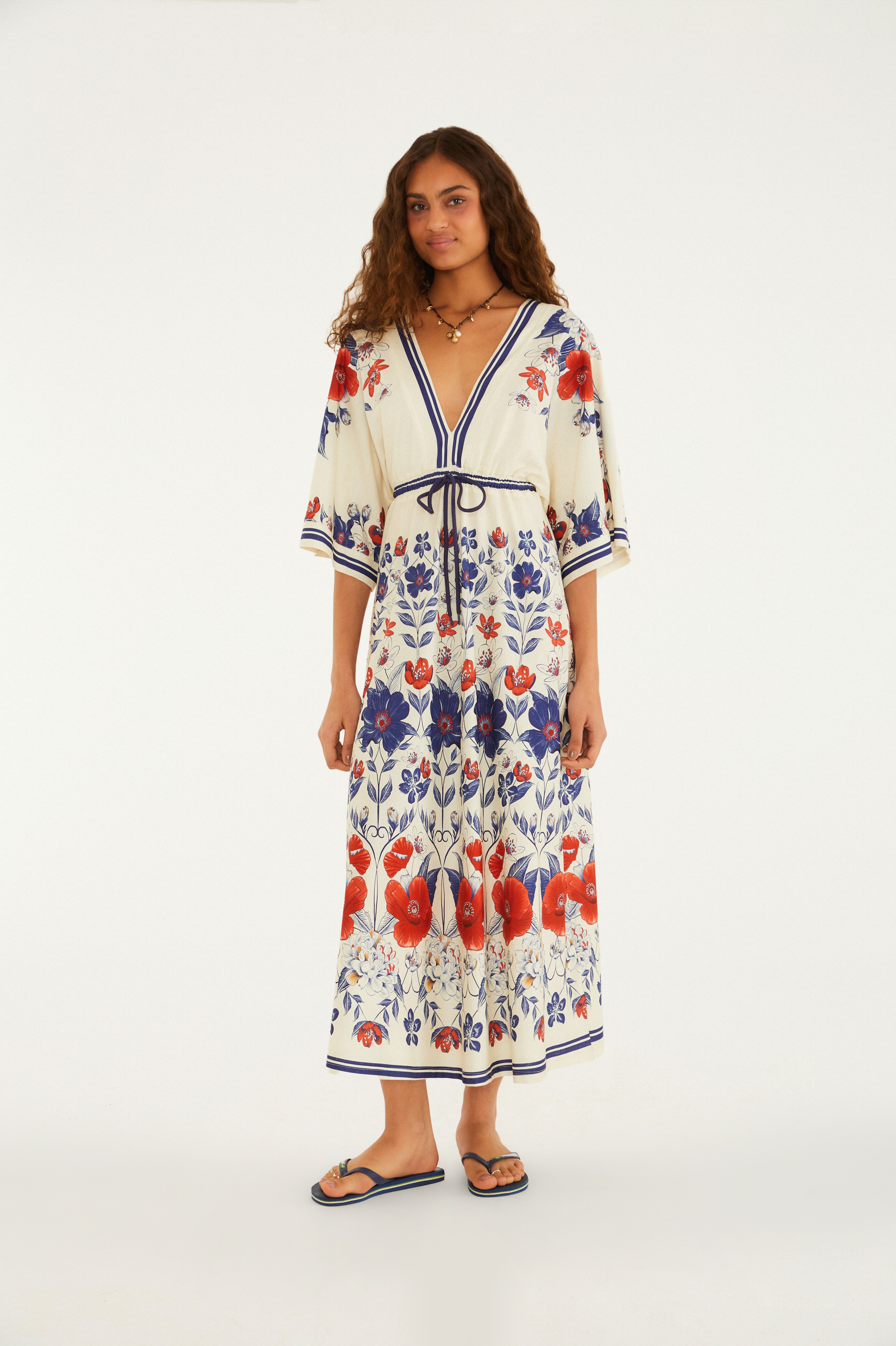 Vestido Cropped Estampado Floral Lina