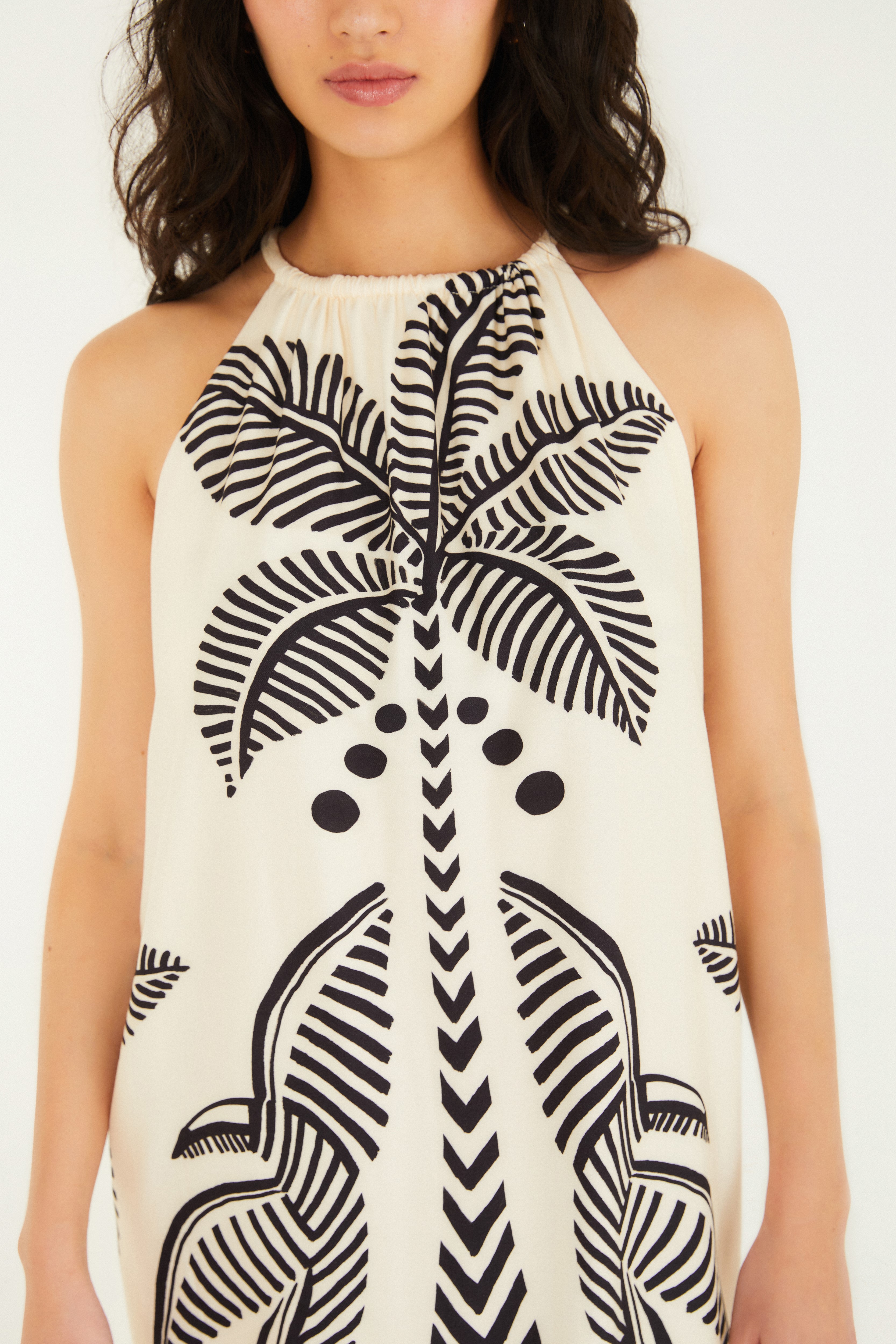 Vestido Curto Listra Tropical
