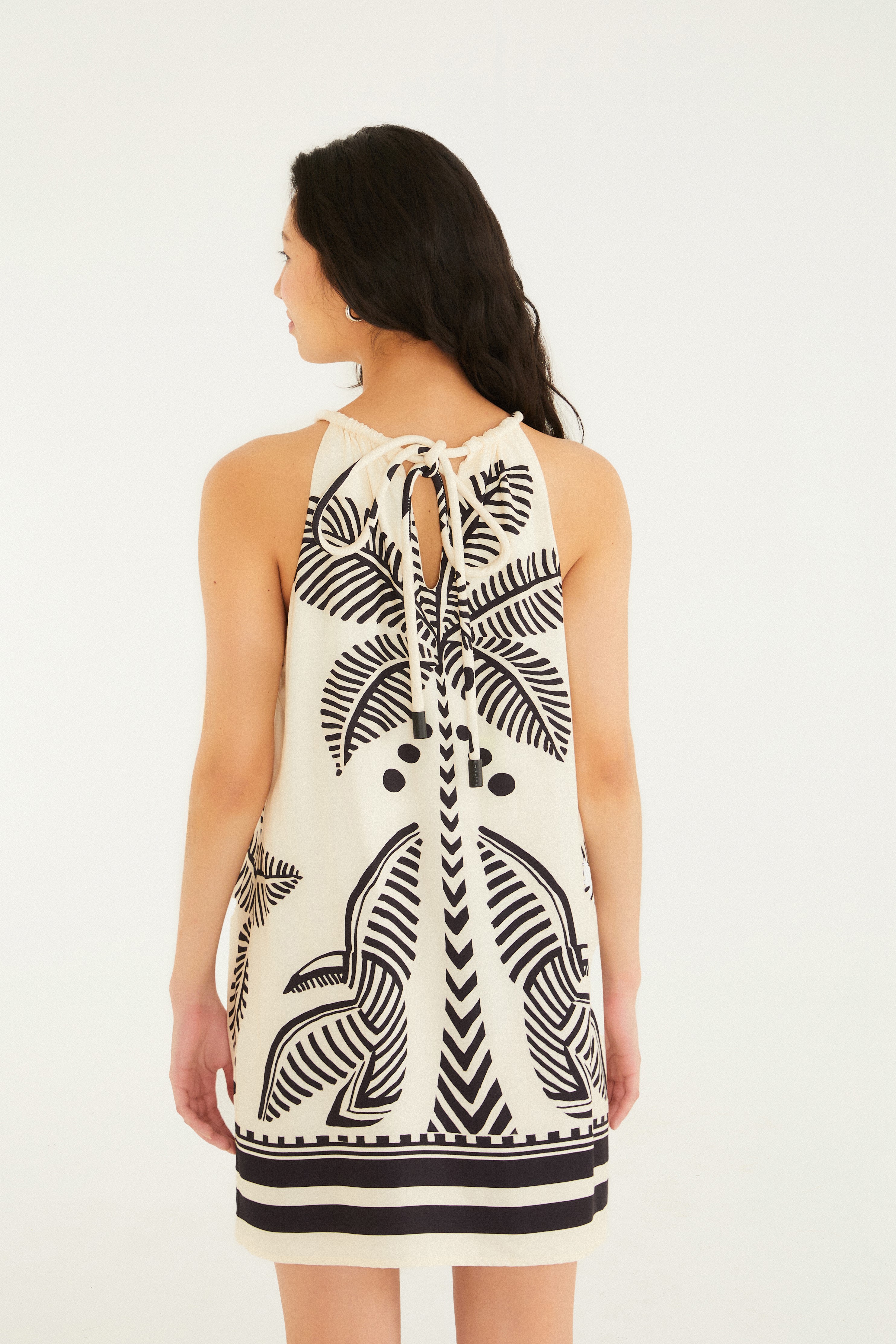 Vestido Curto Listra Tropical