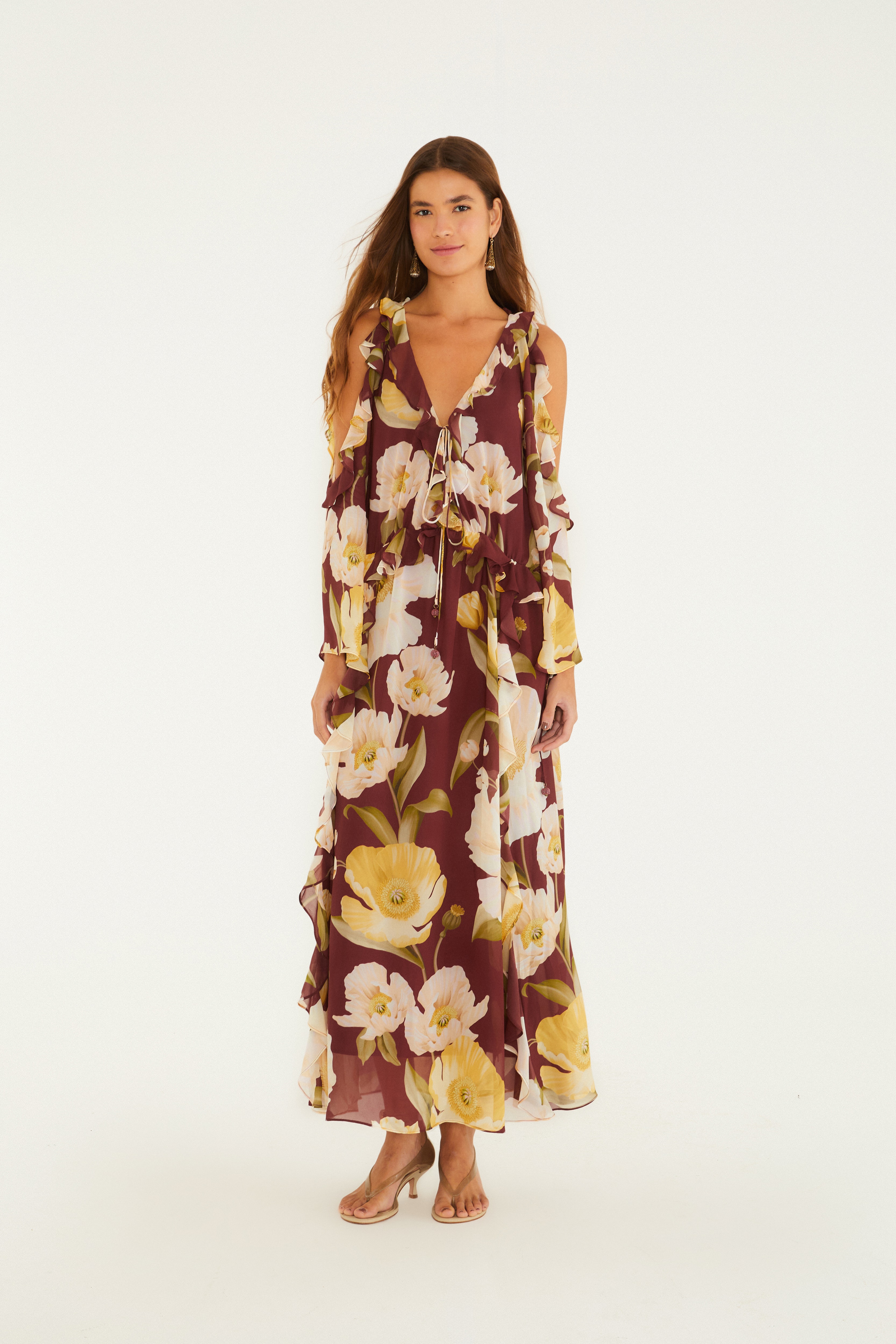 Vestido Mangas Estampado Floral Lola