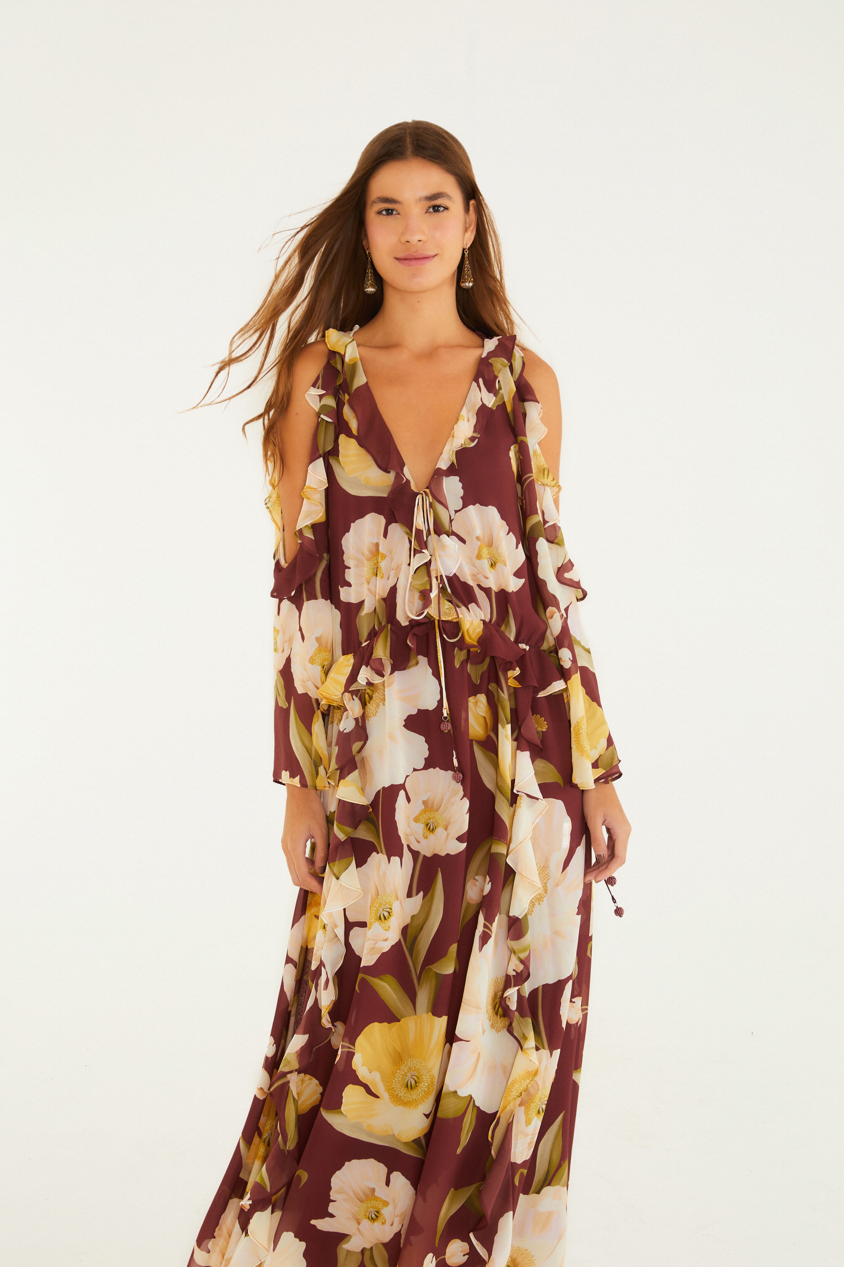 Vestido Mangas Estampado Floral Lola