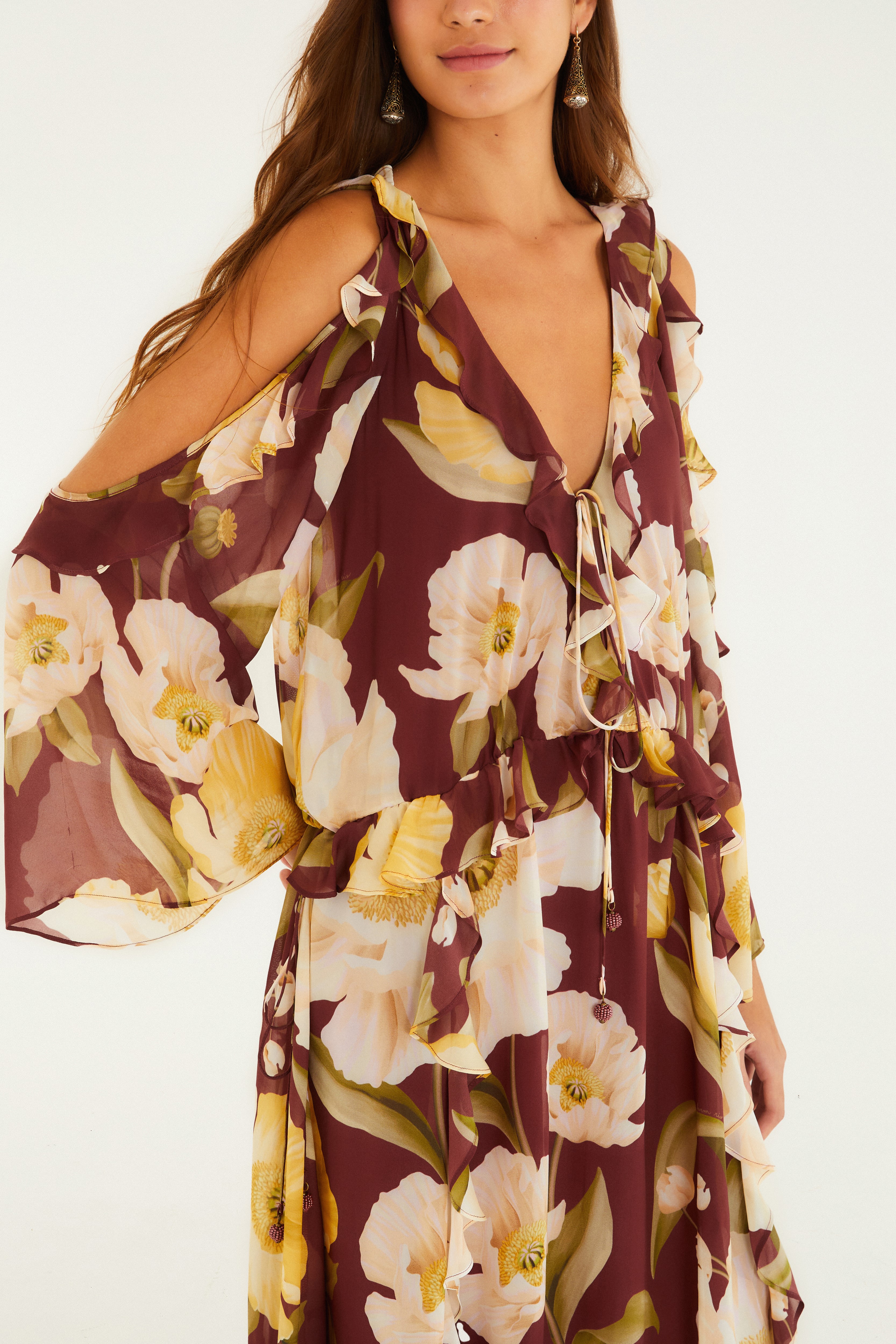 Vestido Mangas Estampado Floral Lola