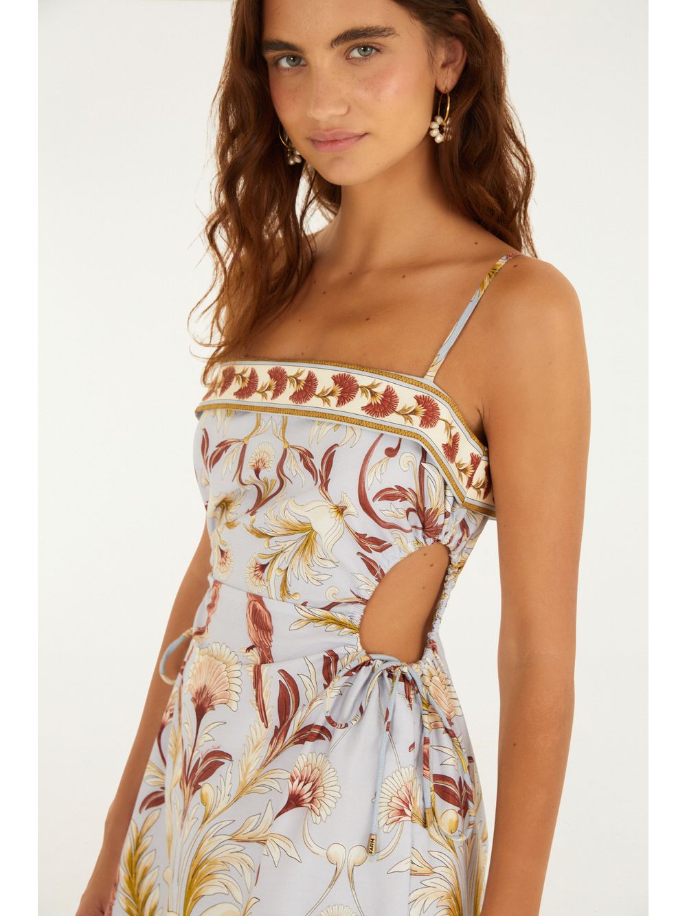 Farm — Vestido Midi Estampado Jardim Louise