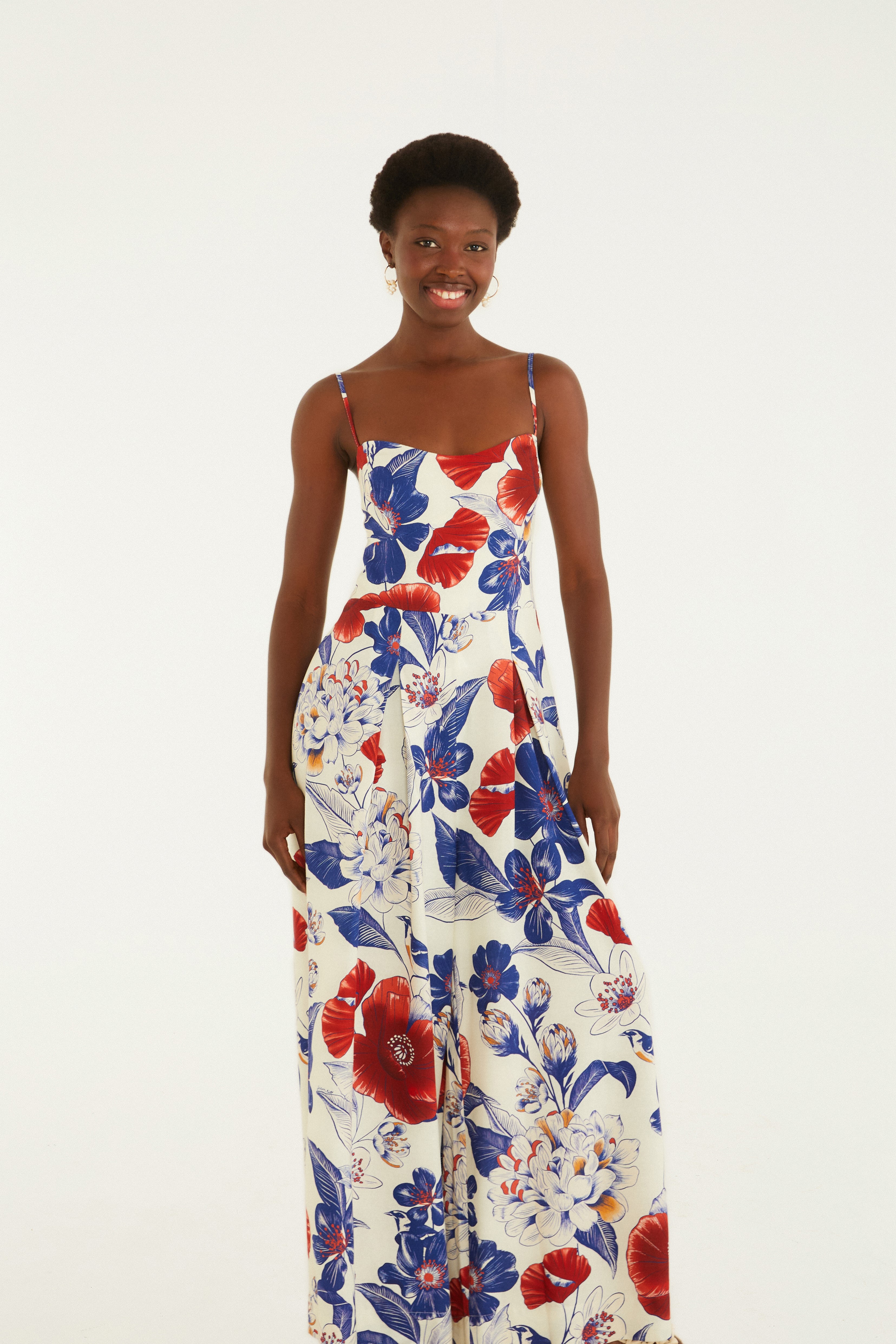 Macacão Estampado Floral Vera