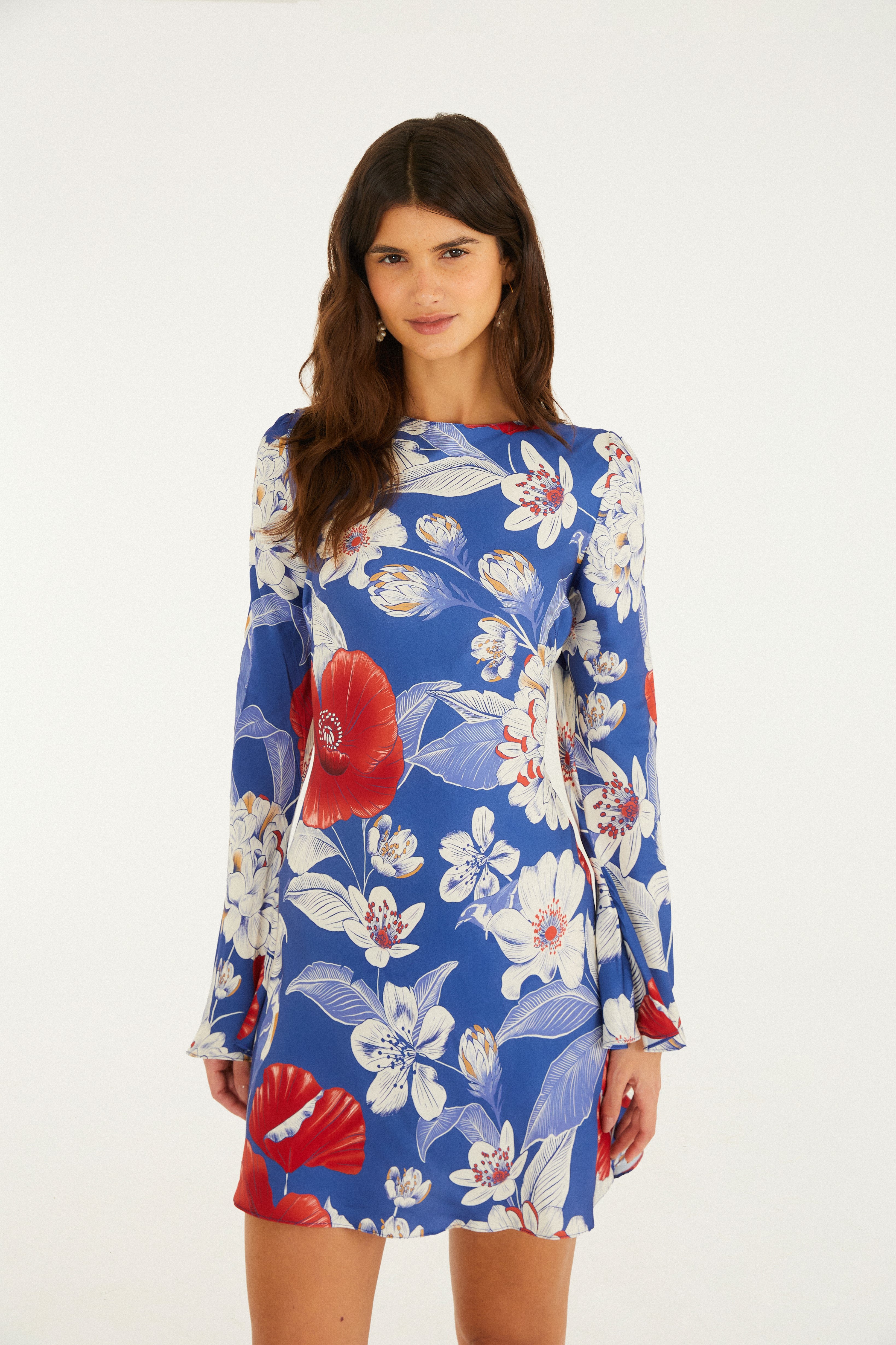 Vestido Curto Estampado Floral Vera