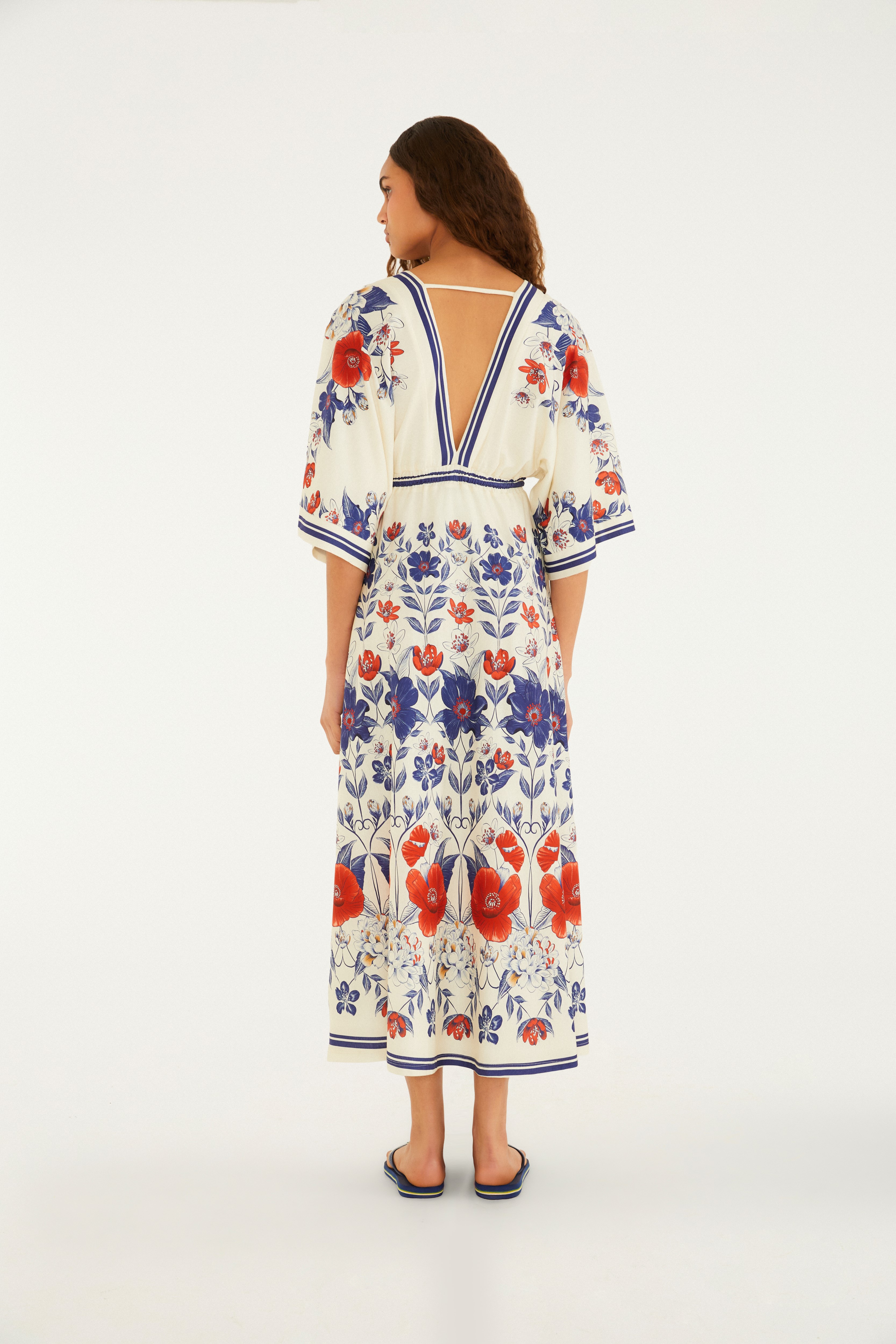 Vestido Cropped Estampado Floral Lina