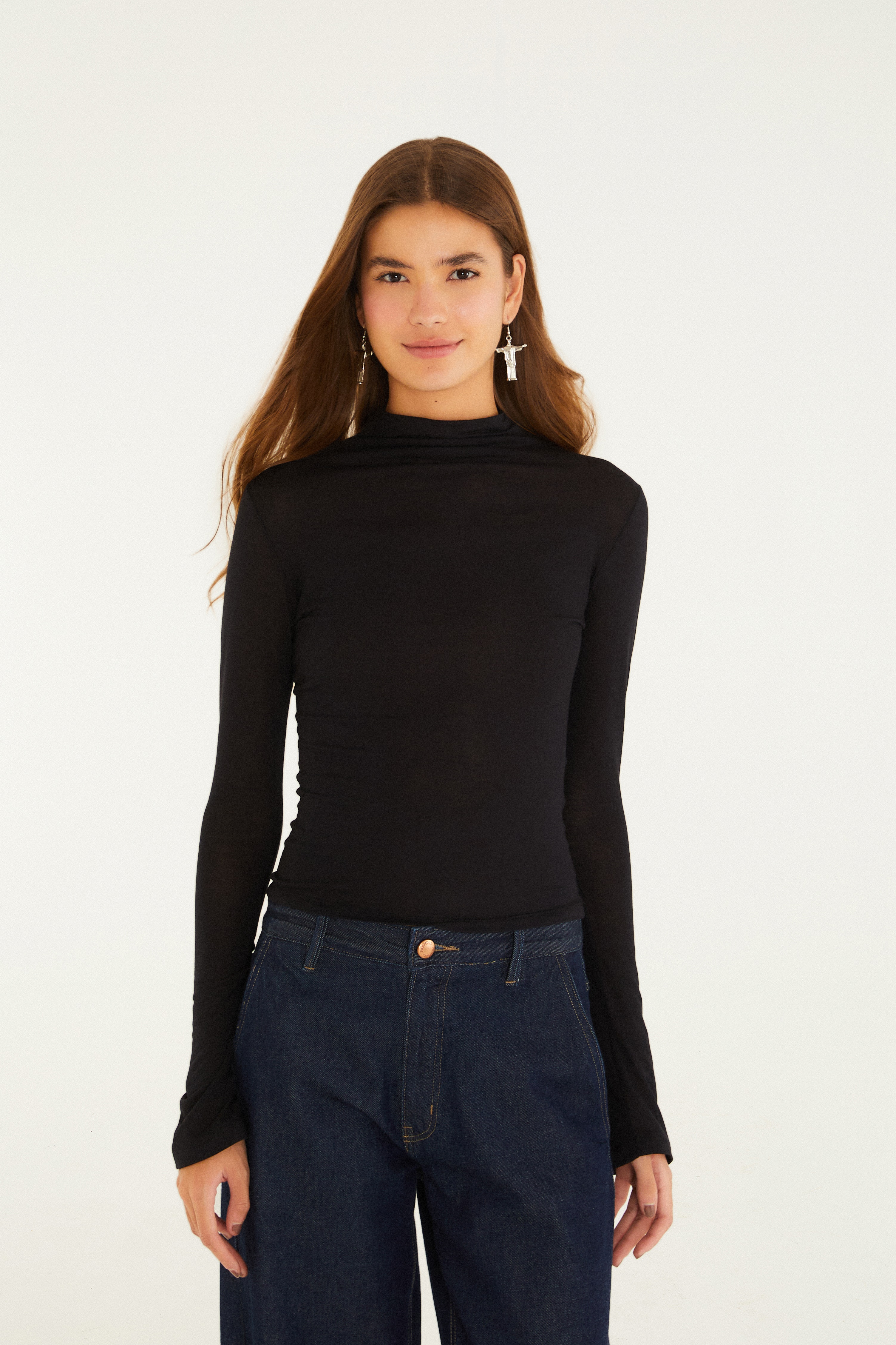 Blusa Básica Manga Longa
