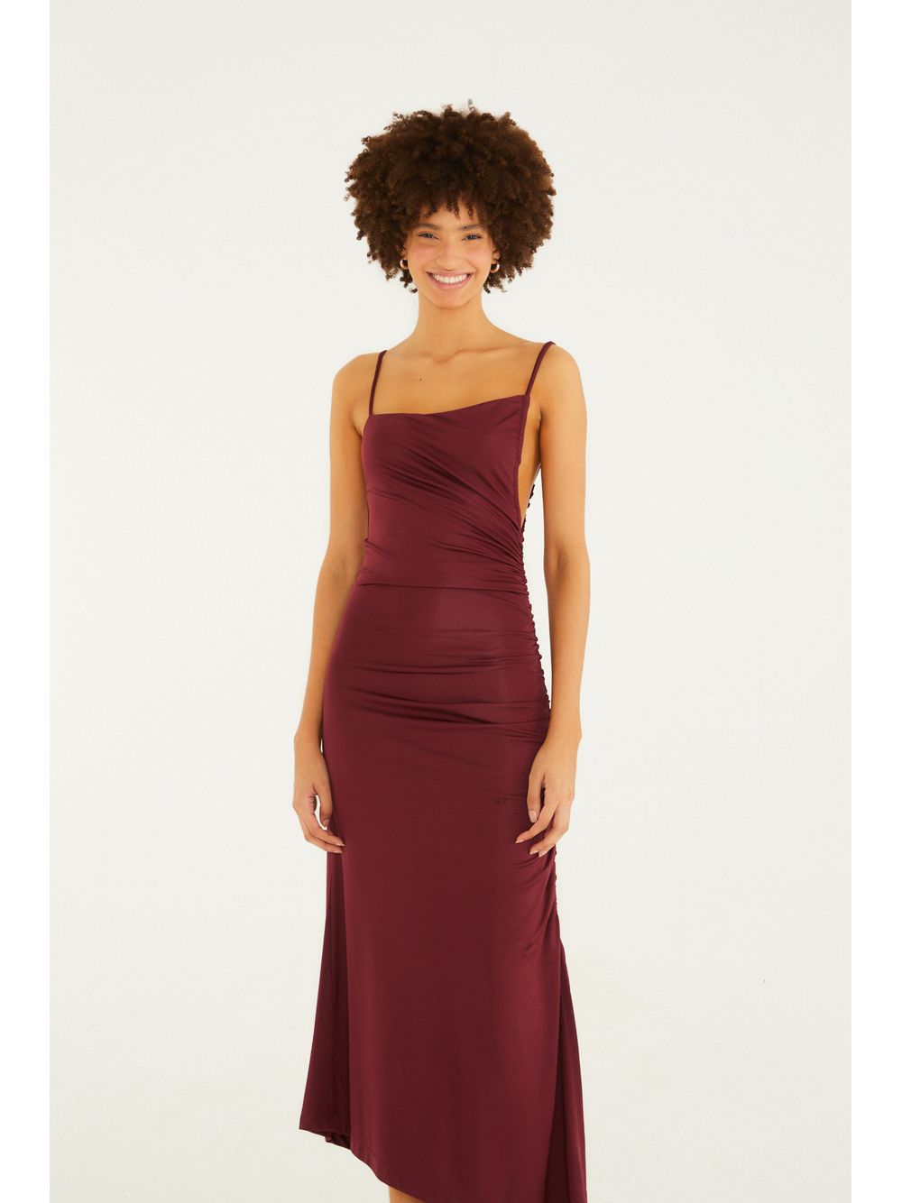 Farm — Vestido Cropped Drapeado