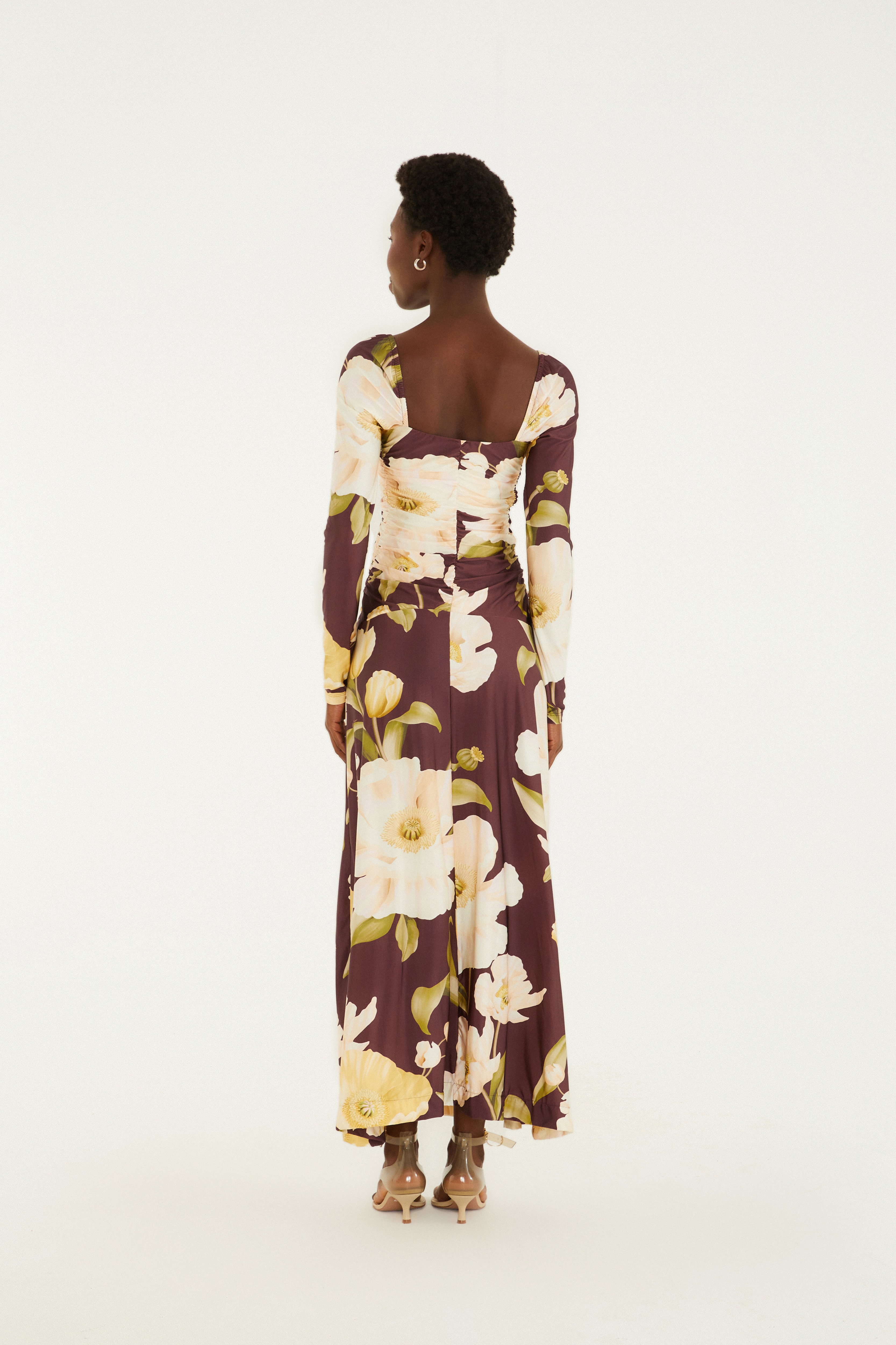 Vestido Aviamento Estampado Floral Lola