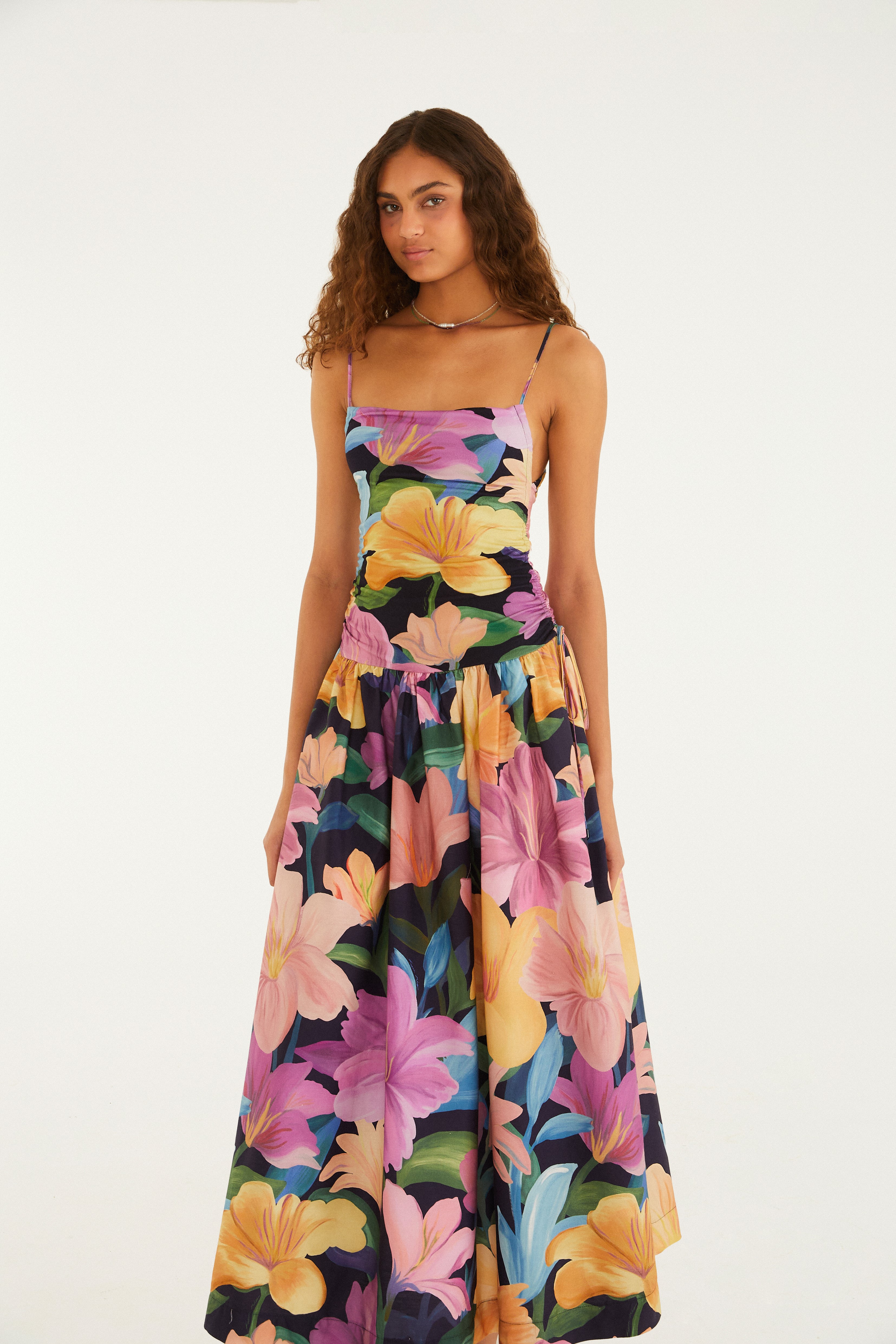 Vestido Midi Estampado Floral Nina