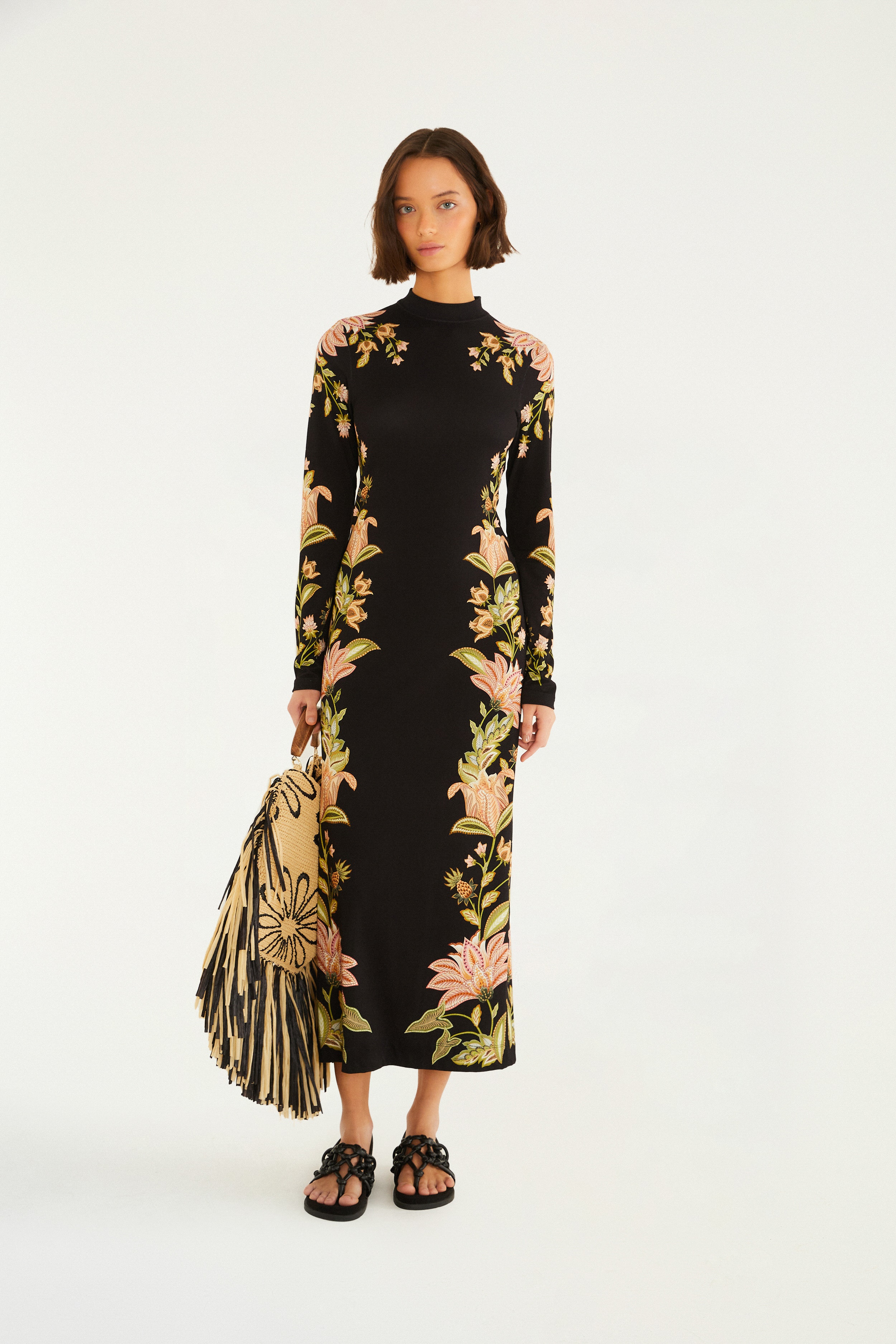Vestido Midi Estampado Jamile