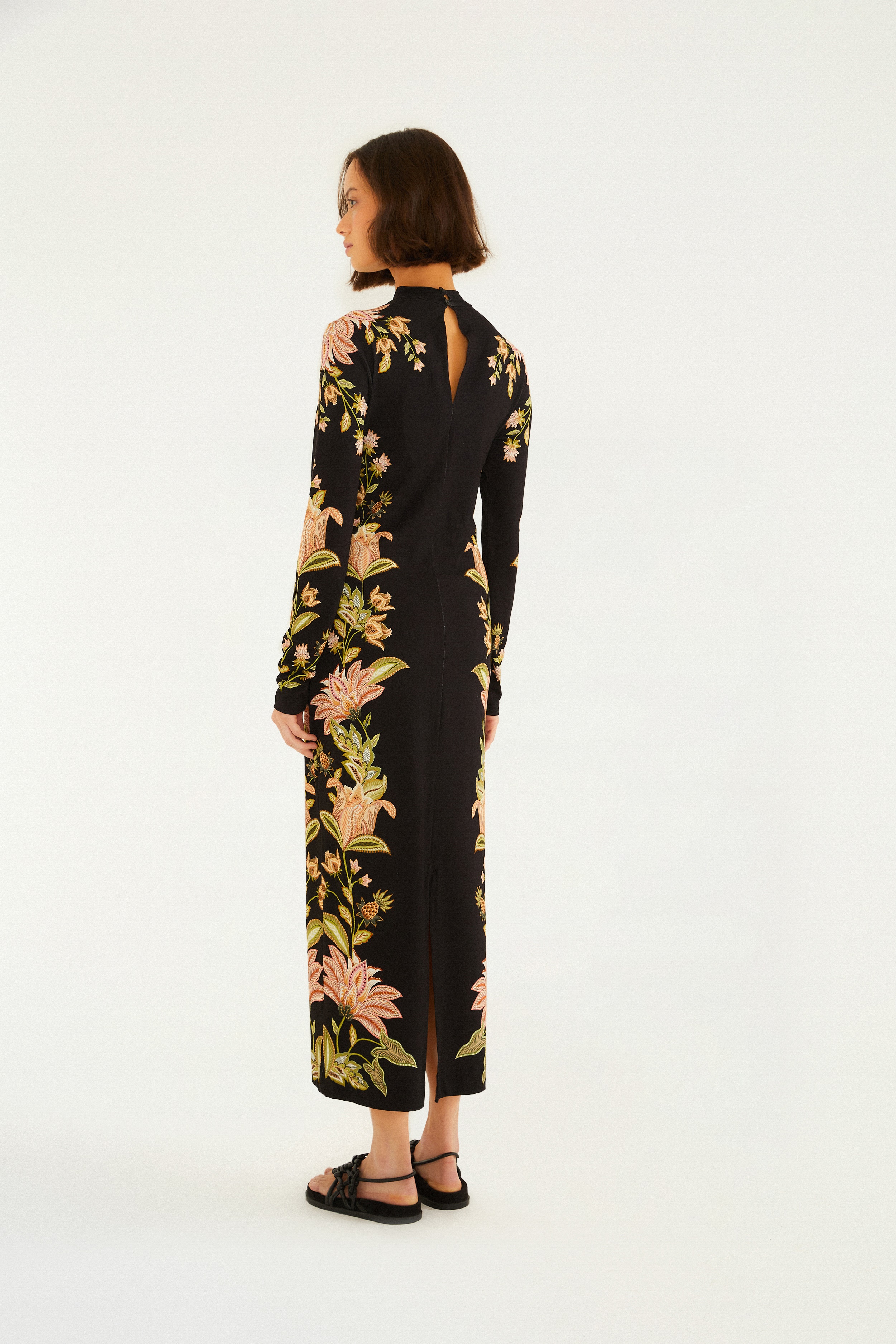 Vestido Midi Estampado Jamile