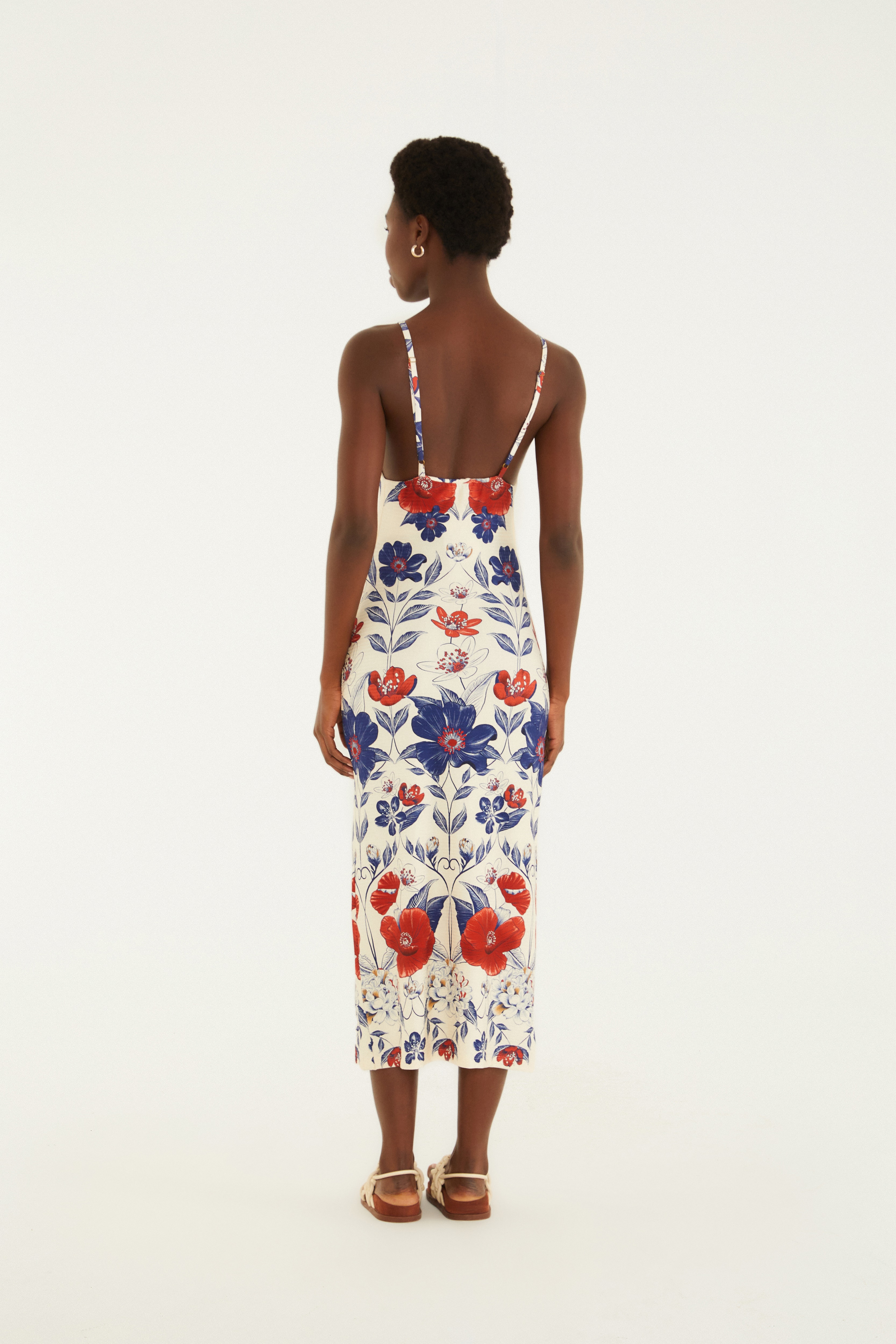 Vestido Alça Estampado Floral Lina