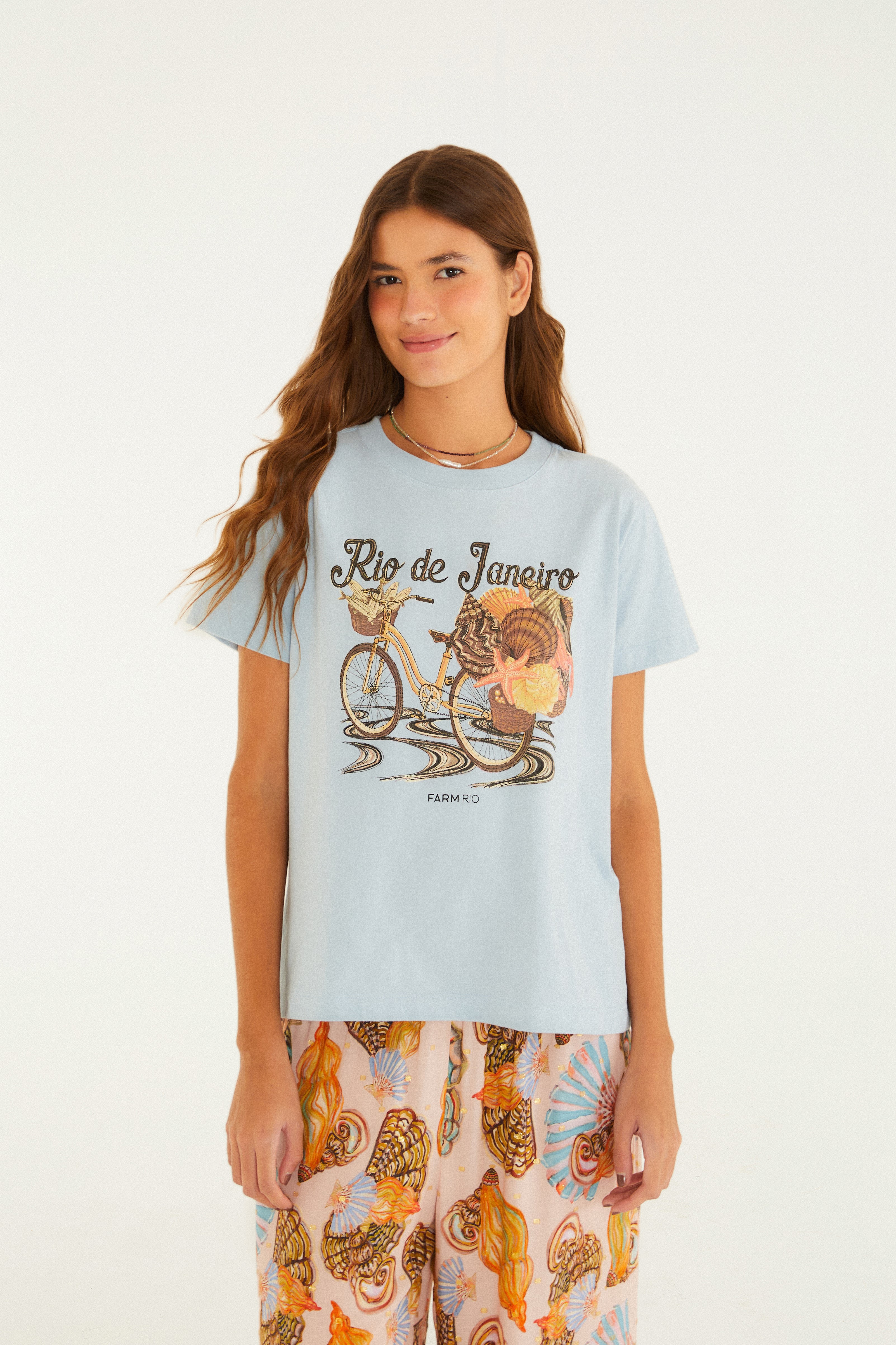 T-Shirt Fit Bicicleta Conchas