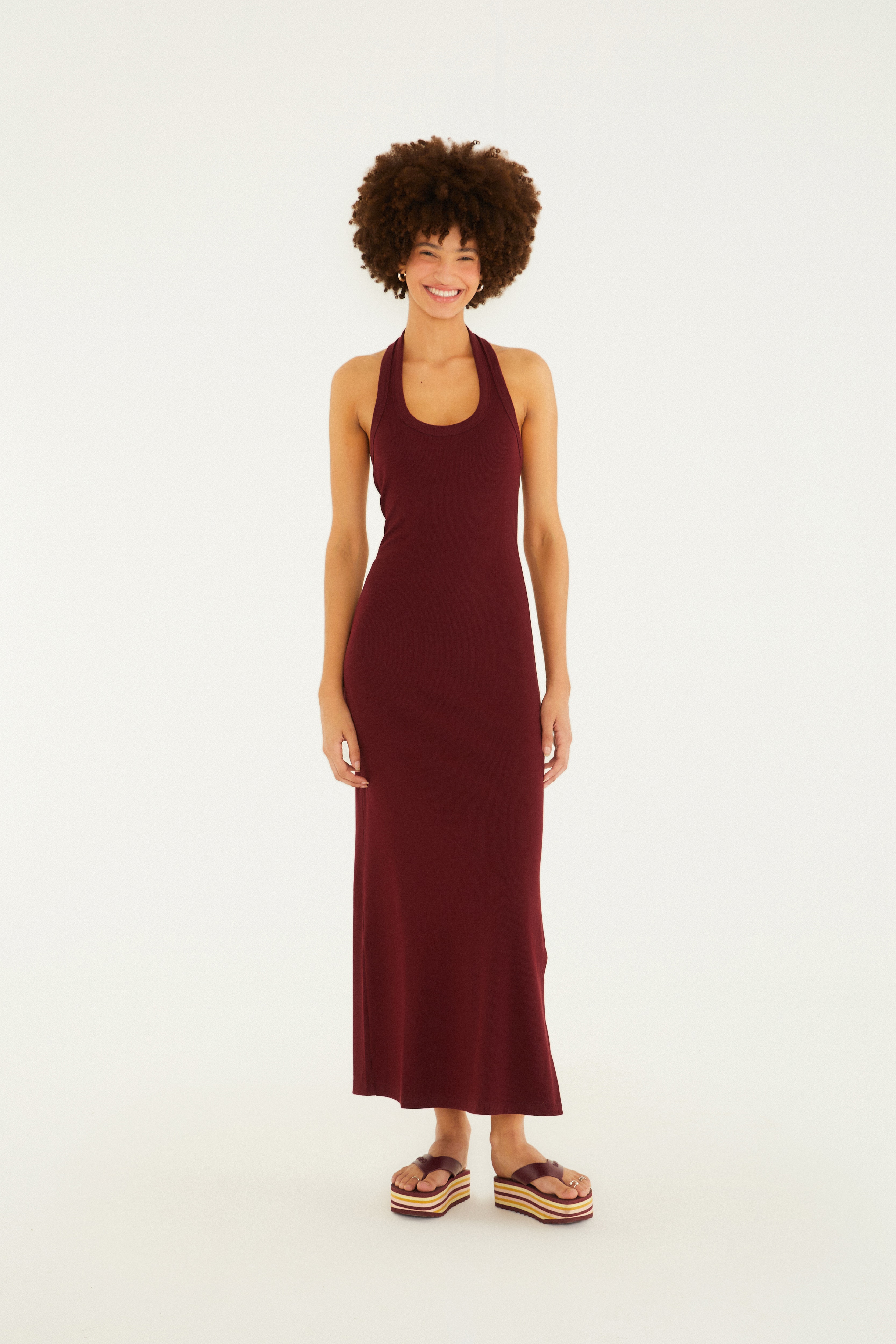 Vestido Midi Frente Única