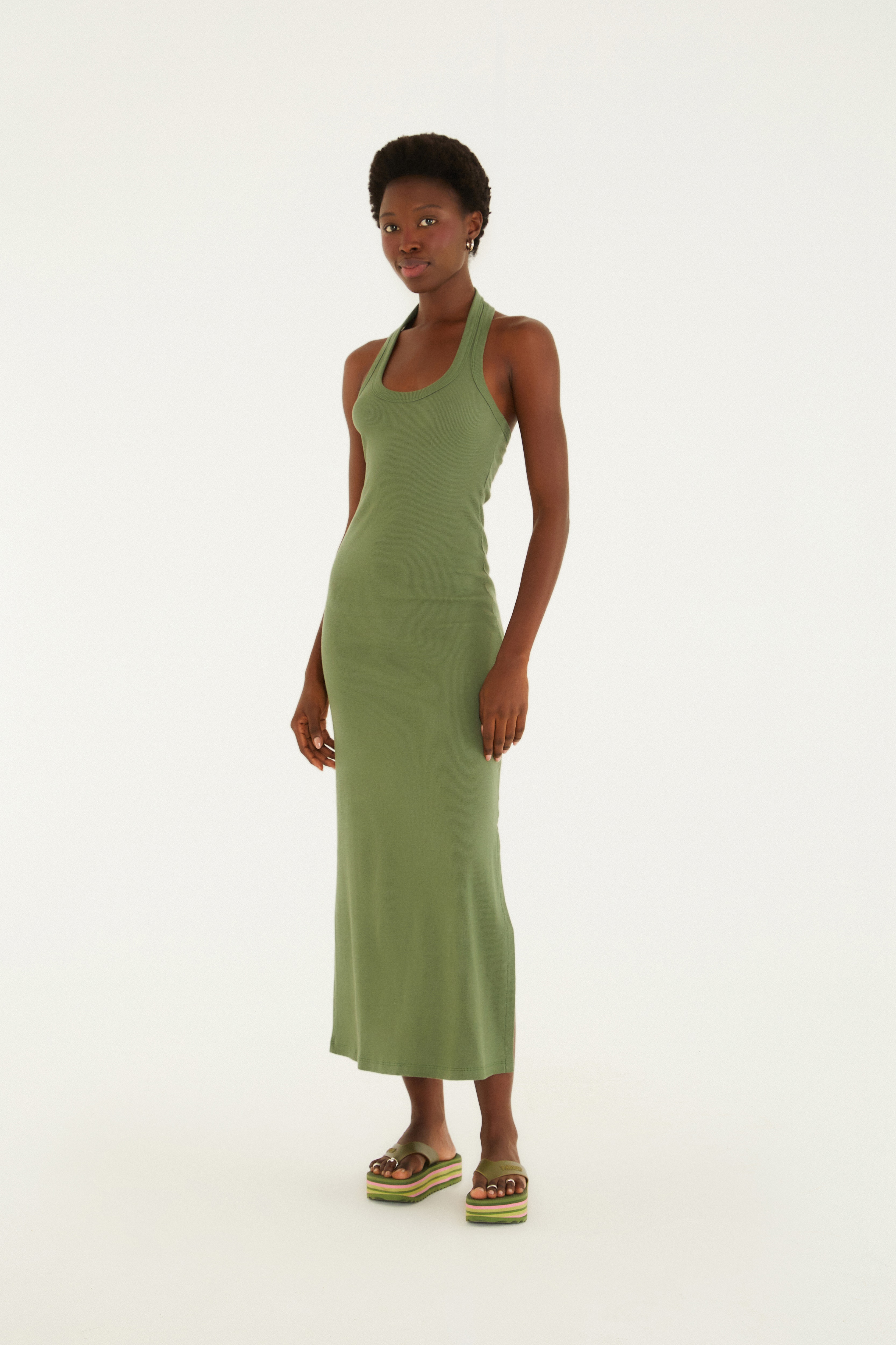 Vestido Midi Frente Única