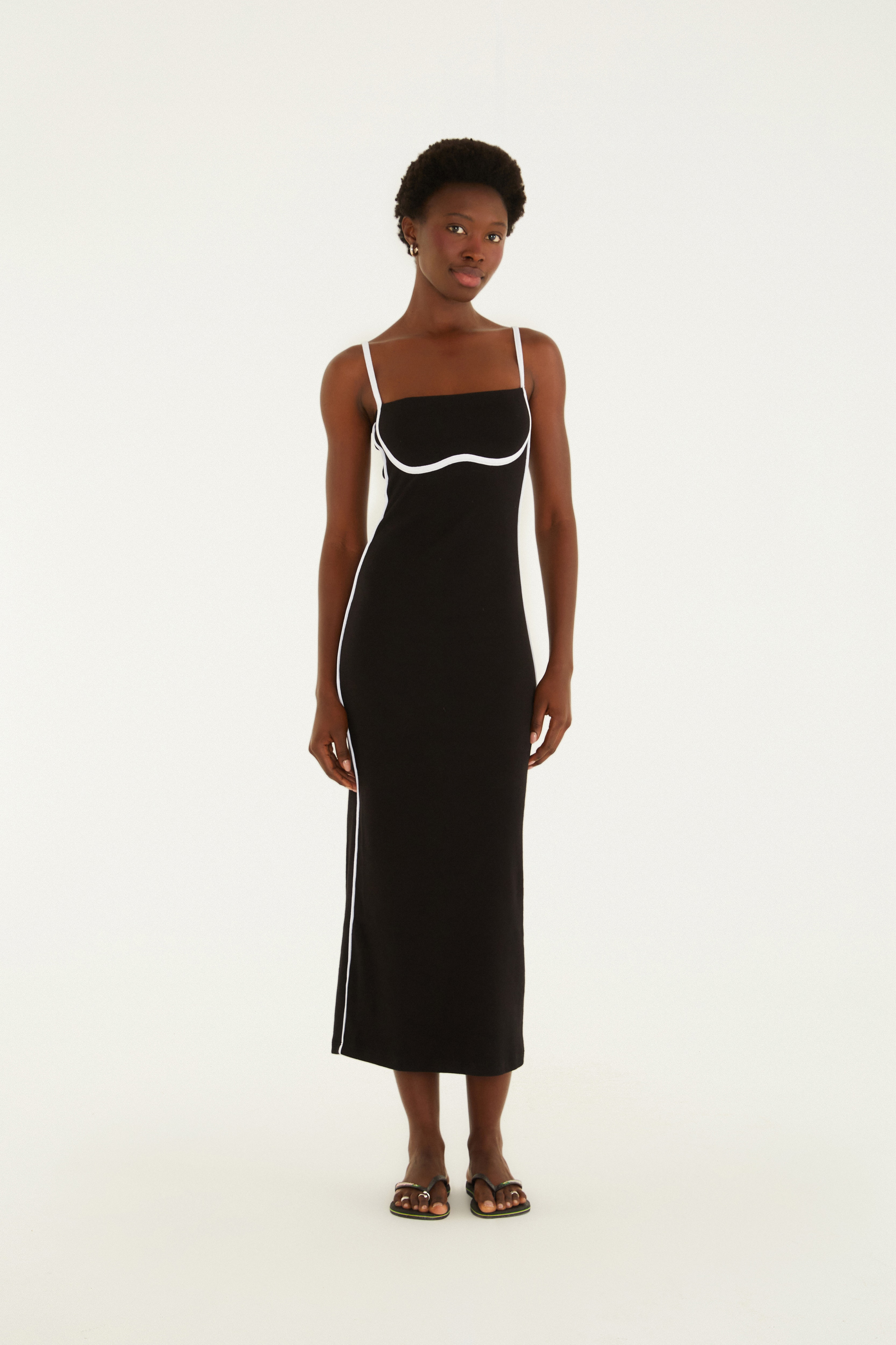 Vestido Cropped Vivo Bicolor