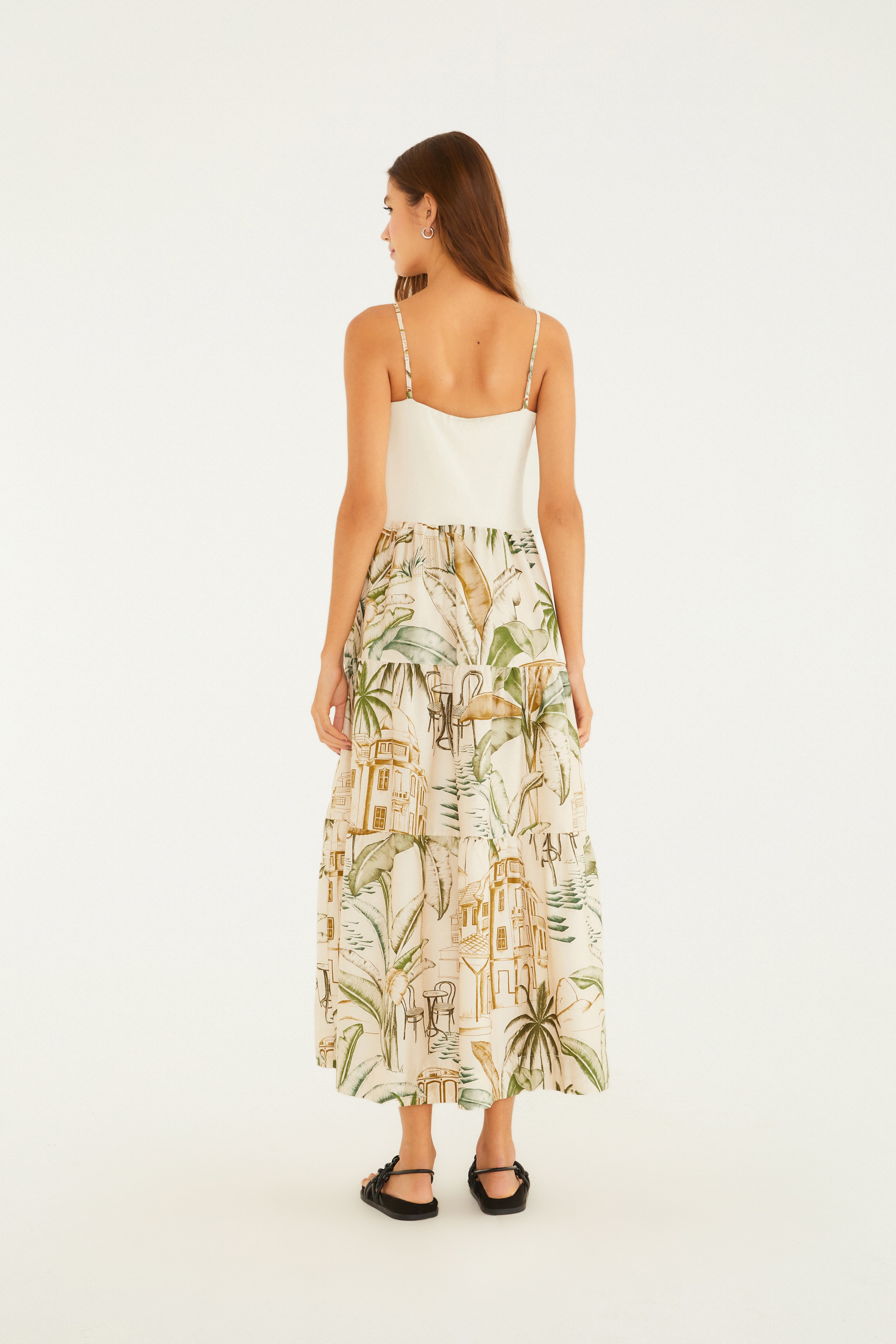 Vestido Midi Estampado Dois Irmãos
